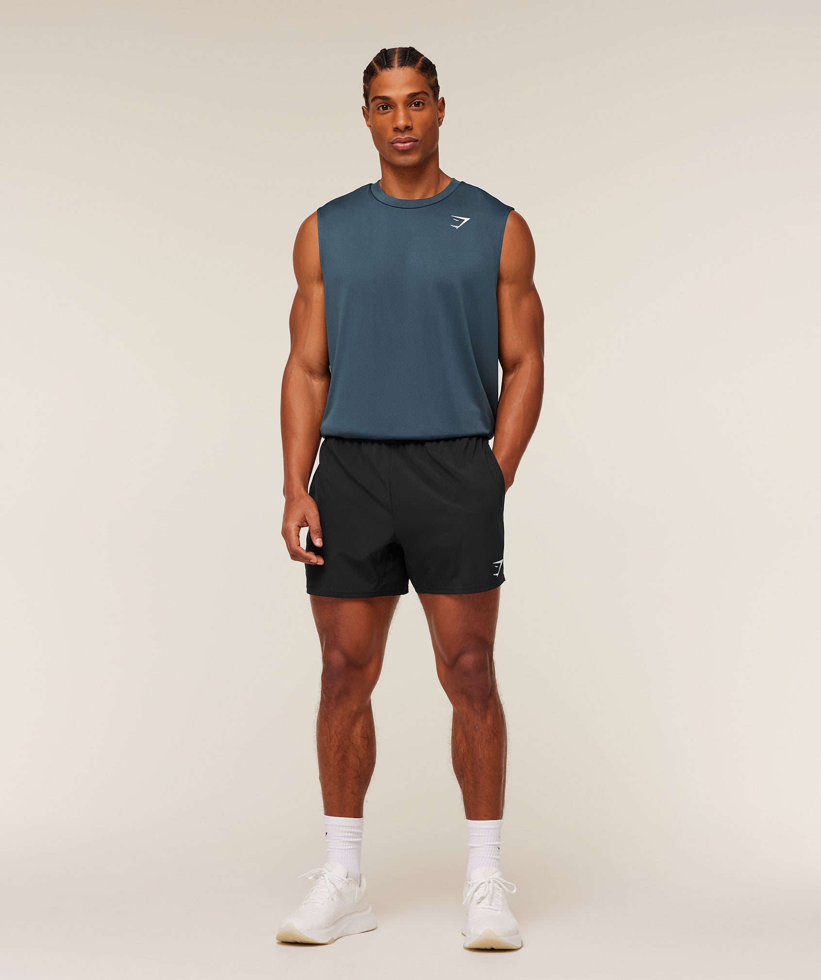 Gymshark Arrival Oversized Tank Gs Stealth Blue