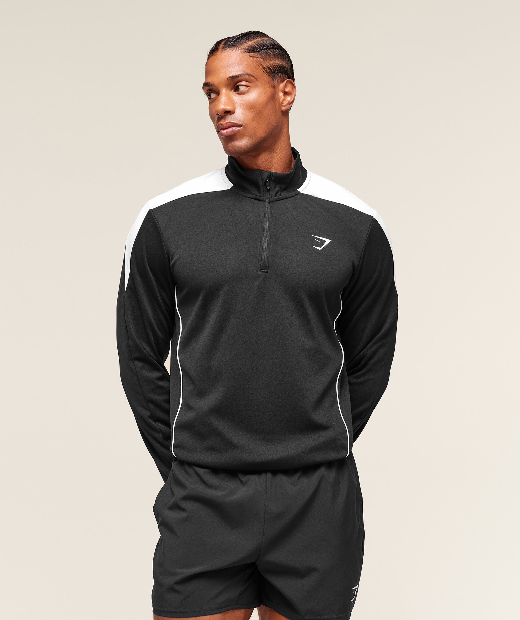 Gymshark Arrival Block 1/4 Zip Black