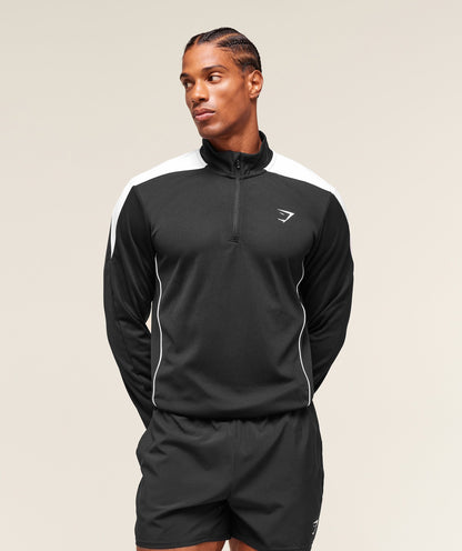 Gymshark Arrival Block 1/4 Zip Black