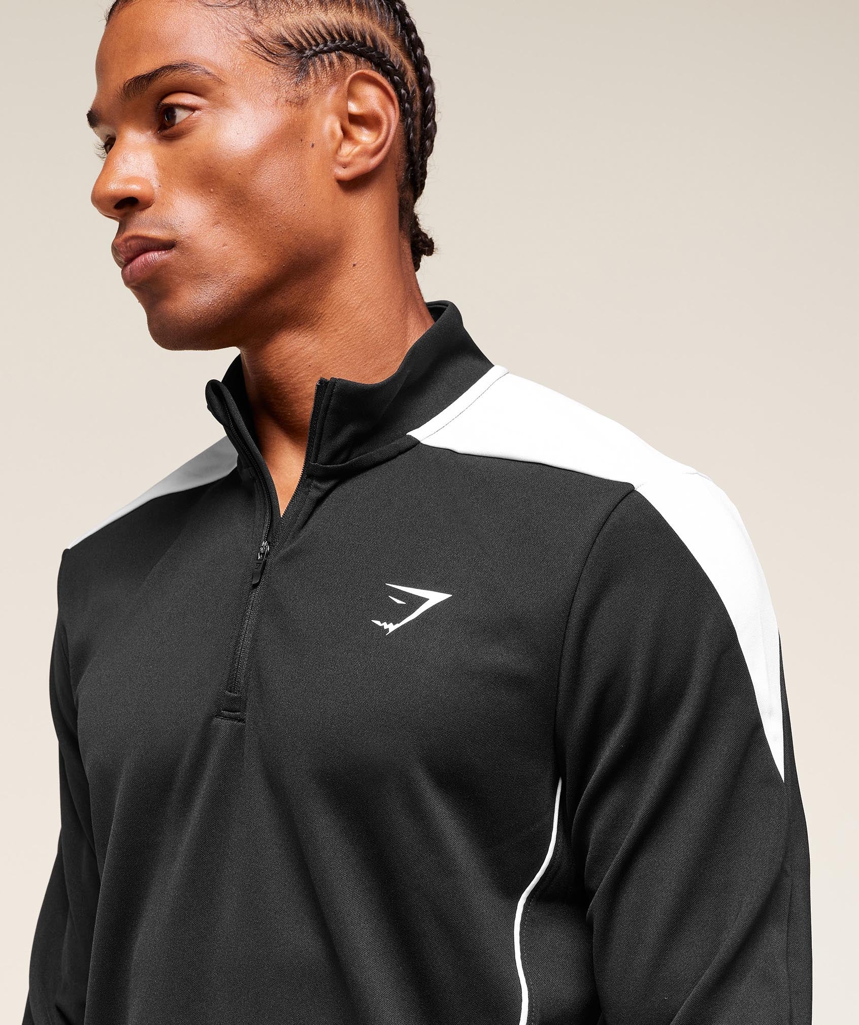 Gymshark Arrival Block 1/4 Zip Black
