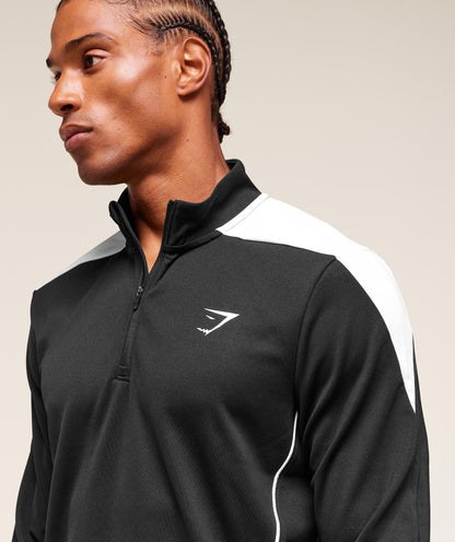 Gymshark Arrival Block 1/4 Zip Black