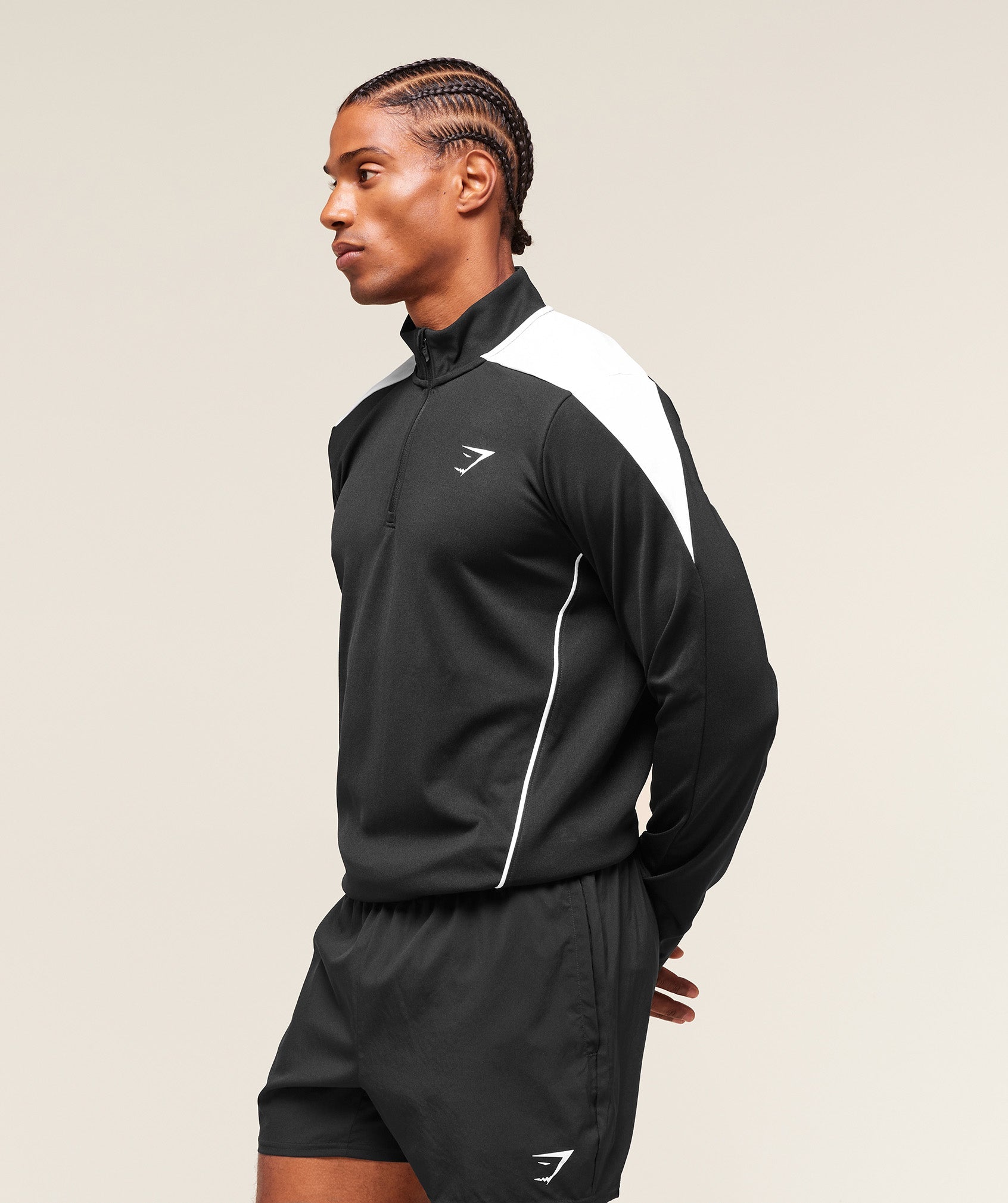 Gymshark Arrival Block 1/4 Zip Black
