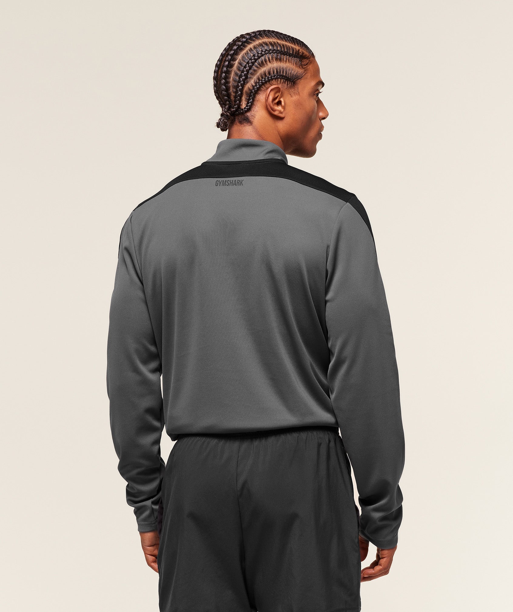 Gymshark Arrival Block 1/4 Zip Dark Grey