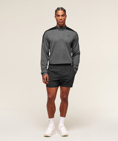 Gymshark Arrival Block 1/4 Zip Dark Grey