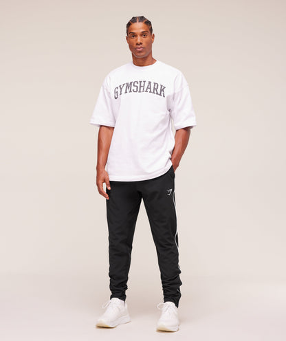 Gymshark Arrival Woven Block Joggers Black