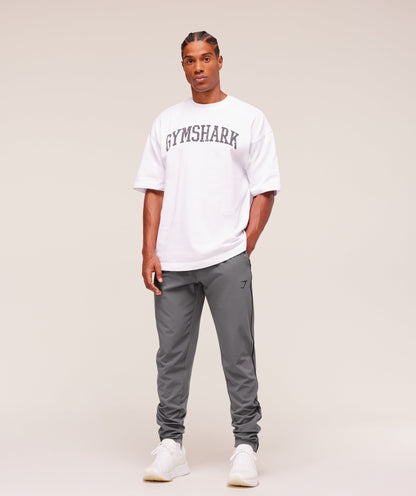 Gymshark Arrival Woven Block Joggers Dark Grey