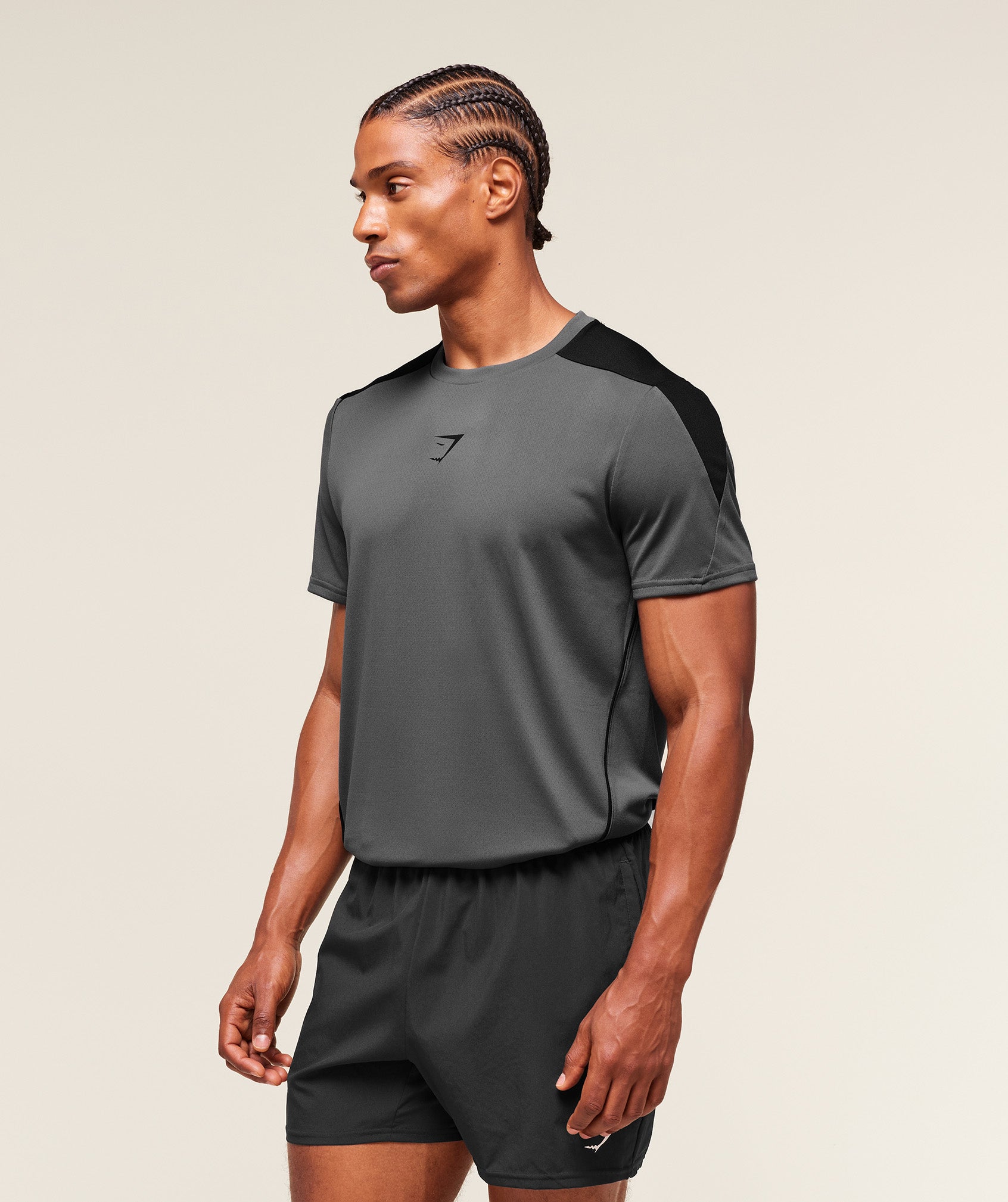 Gymshark Arrival Block T-Shirt Dark Grey