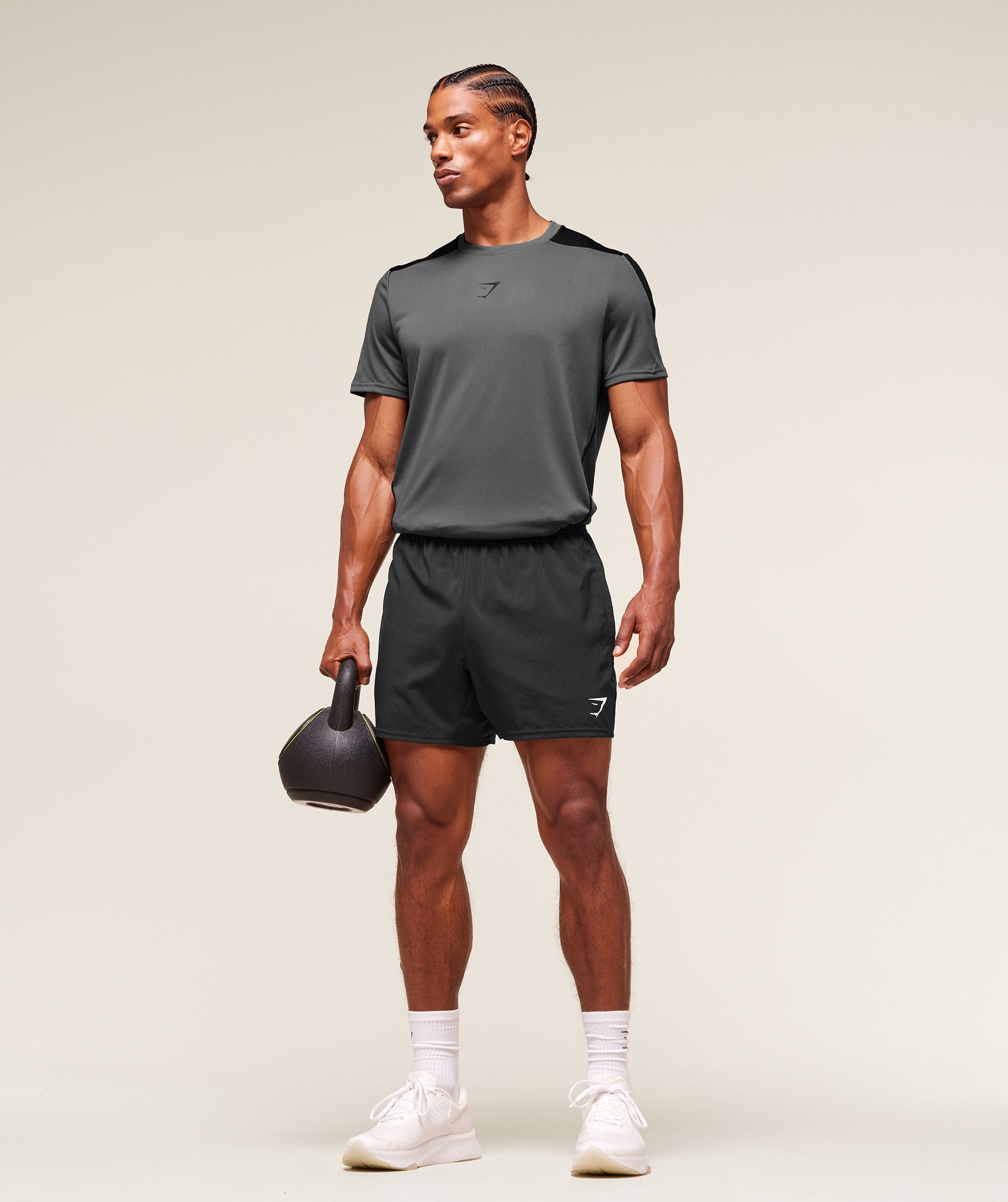 Gymshark Arrival Block T-Shirt Dark Grey