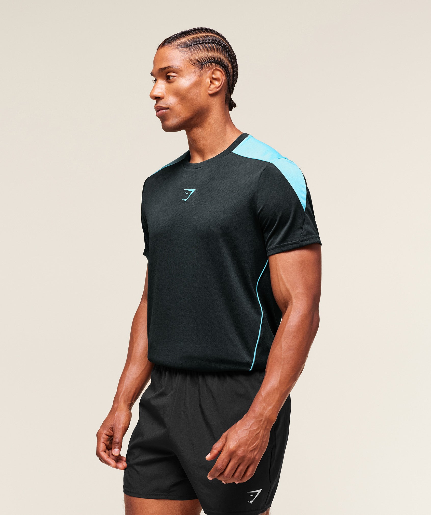 Gymshark Arrival Block T-Shirt Deep Petrol Blue