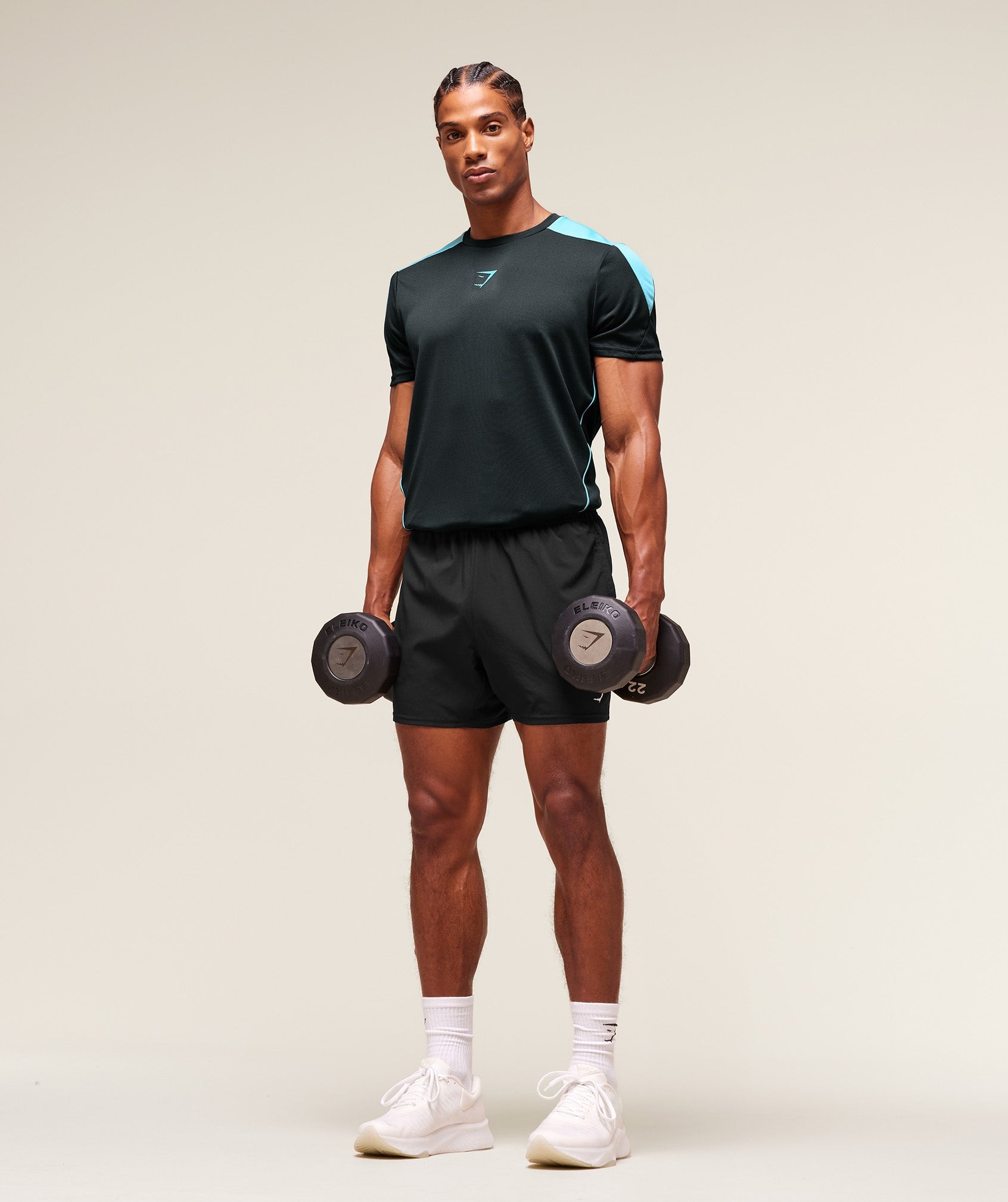 Gymshark Arrival Block T-Shirt Deep Petrol Blue