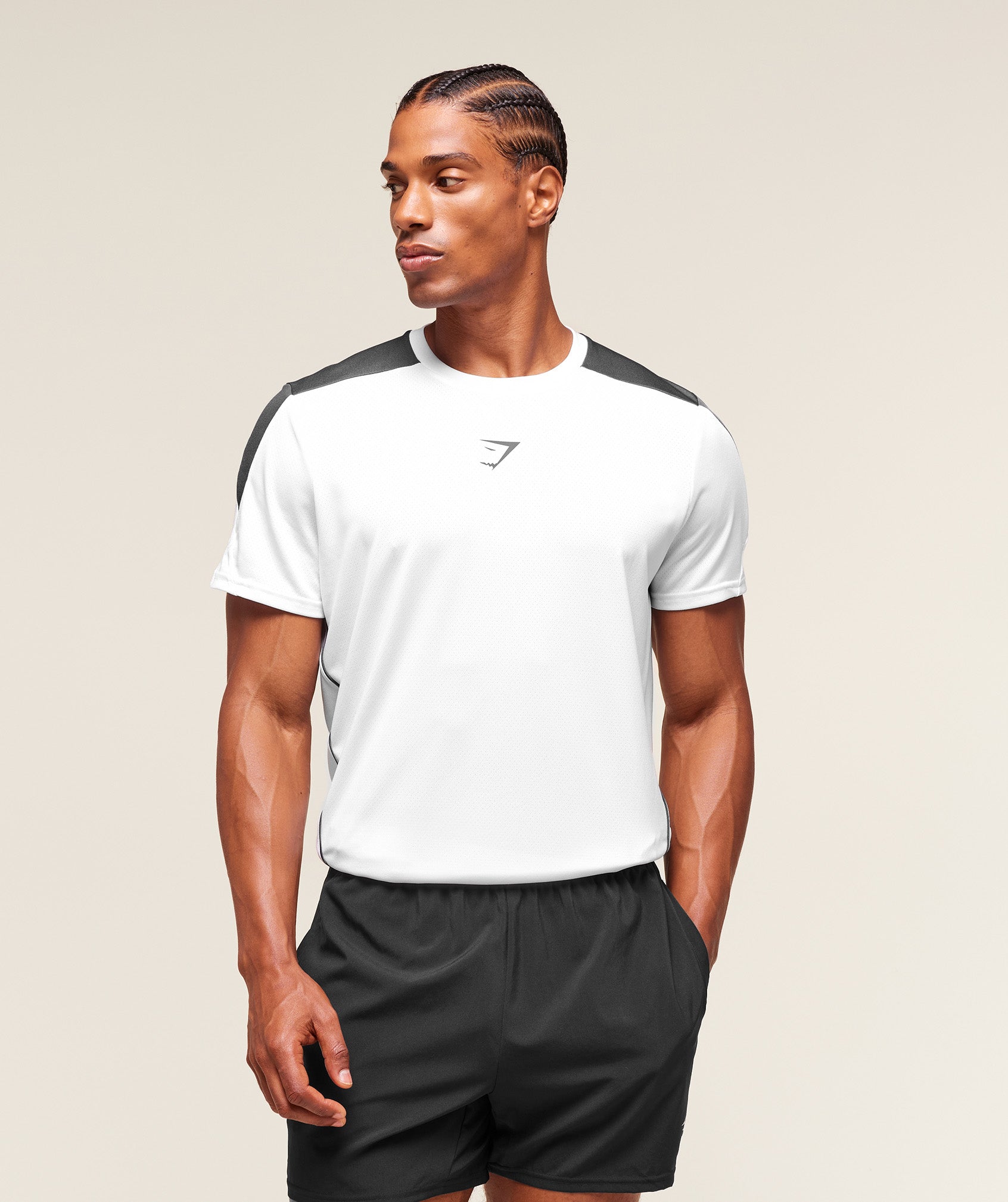 Gymshark Arrival Block T-Shirt White