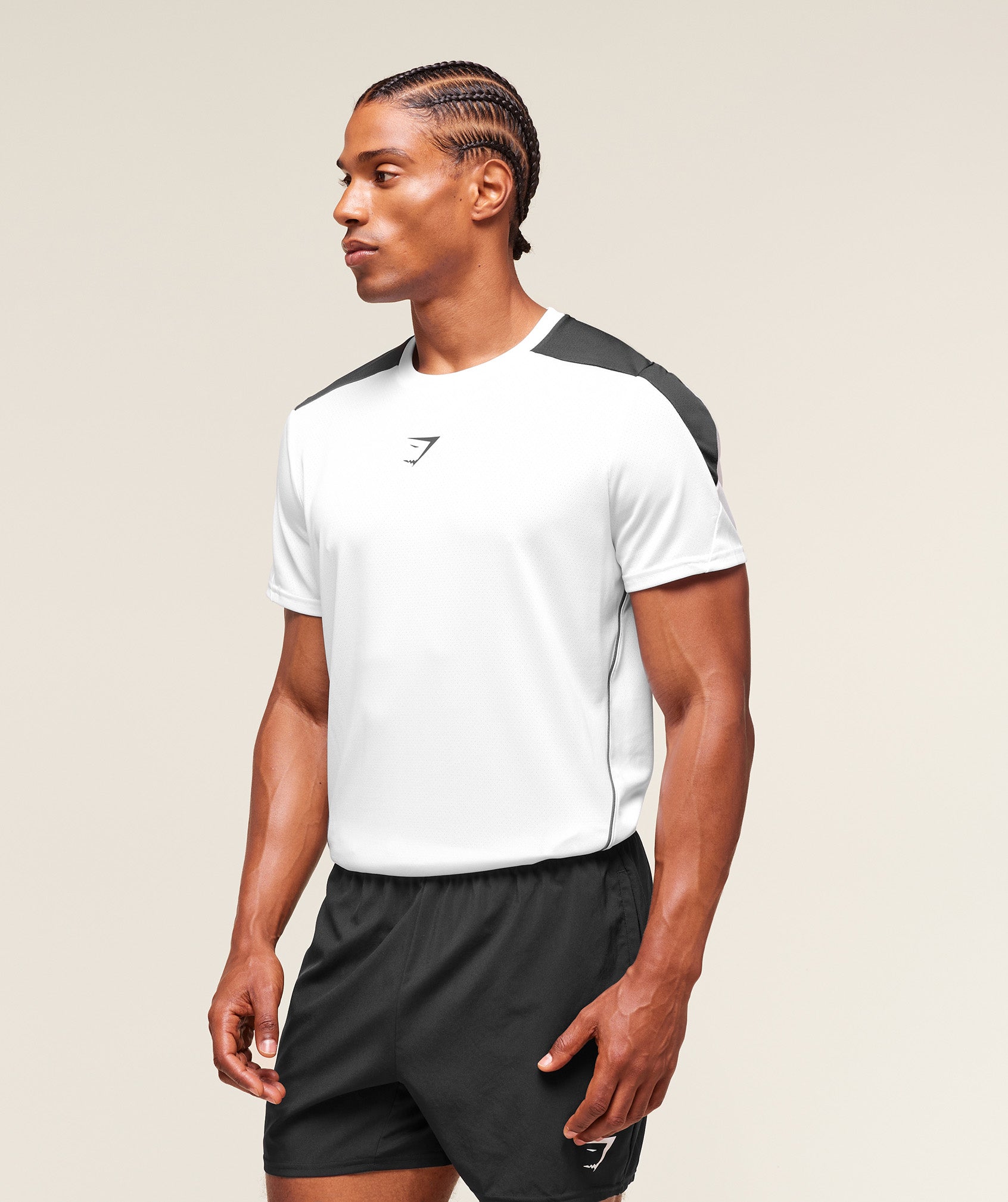 Gymshark Arrival Block T-Shirt White