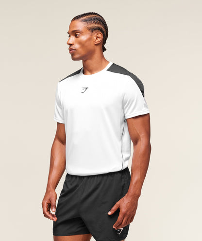 Gymshark Arrival Block T-Shirt White