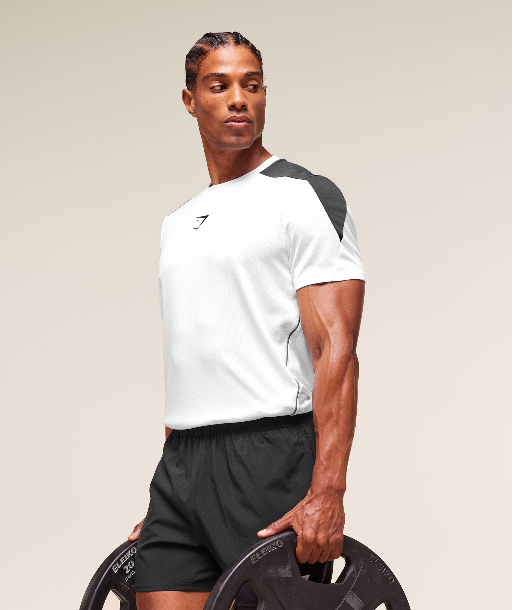 Gymshark Arrival Block T-Shirt White