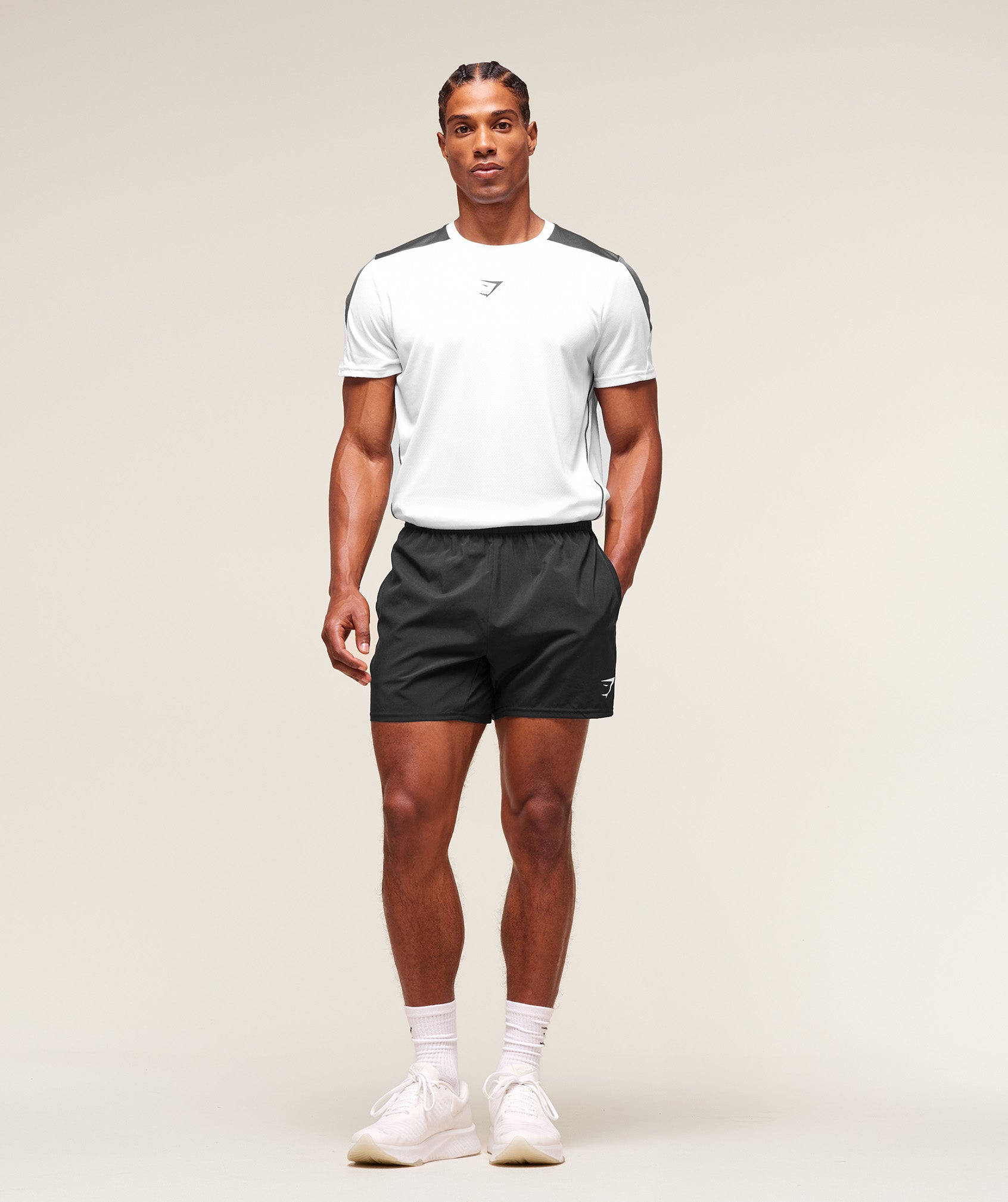 Gymshark Arrival Block T-Shirt White