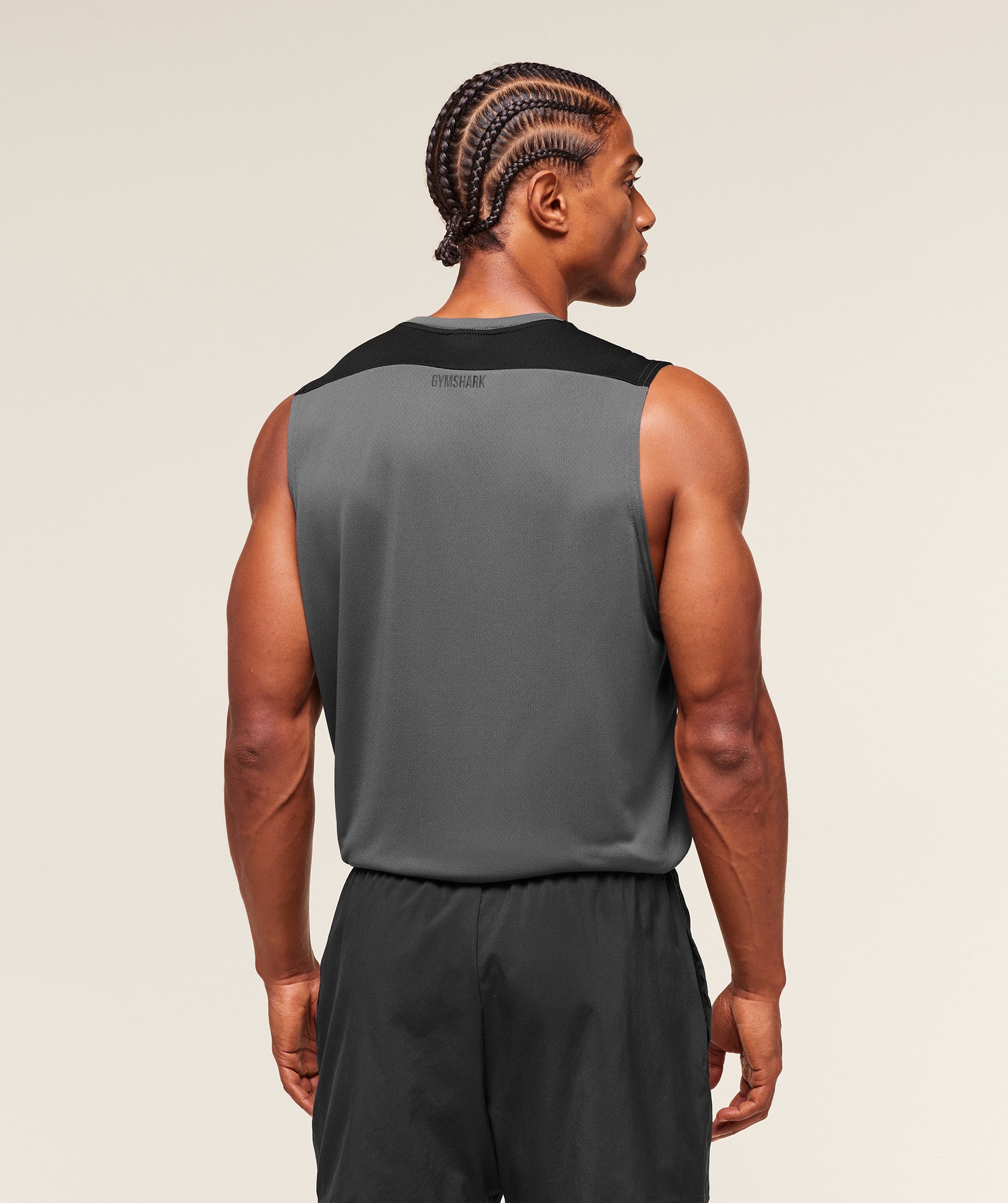 Gymshark Arrival Block Tank Dark Grey