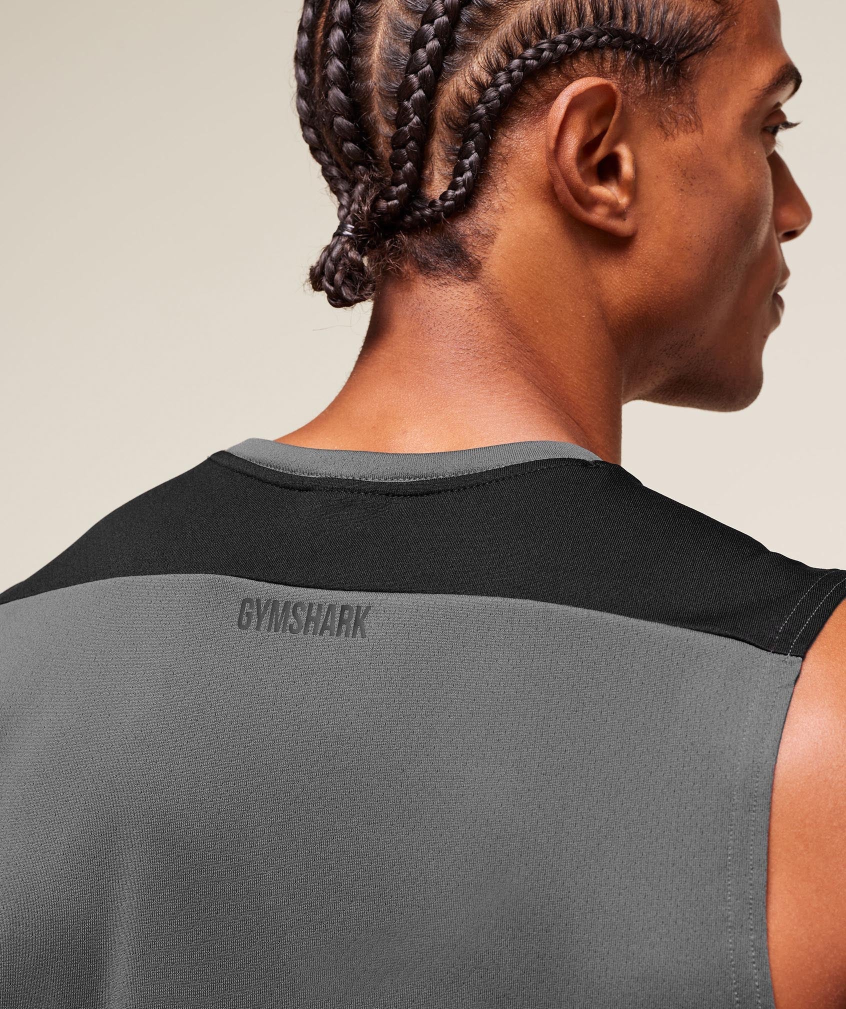 Gymshark Arrival Block Tank Dark Grey