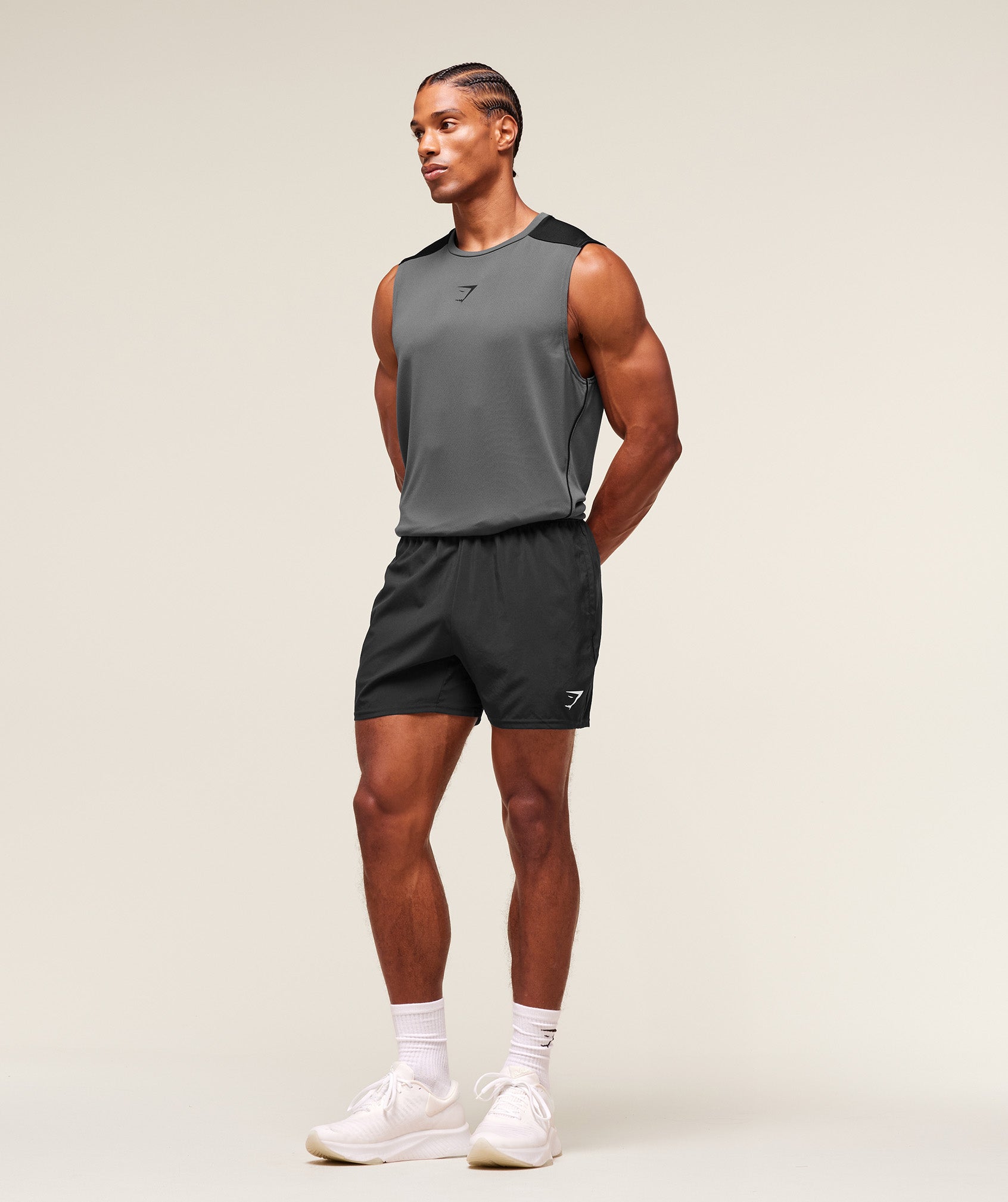 Gymshark Arrival Block Tank Dark Grey