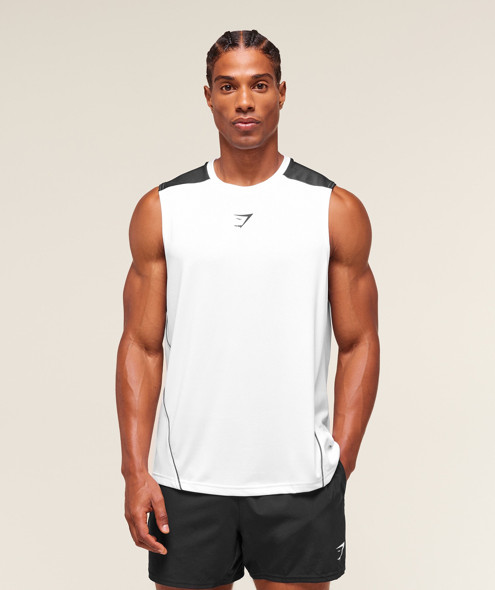 Gymshark Arrival Block Tank White