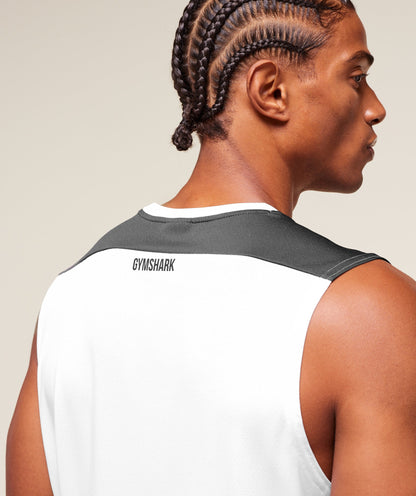 Gymshark Arrival Block Tank White