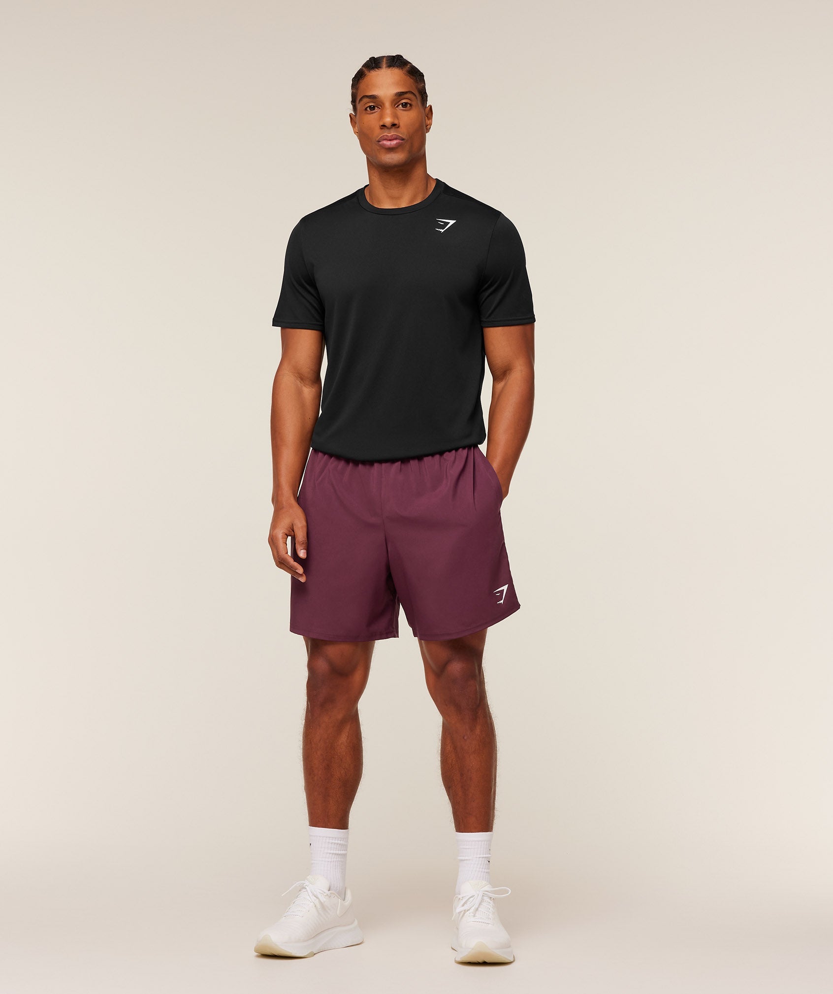 Gymshark Arrival 7" Shorts Gs Impact Burgundy