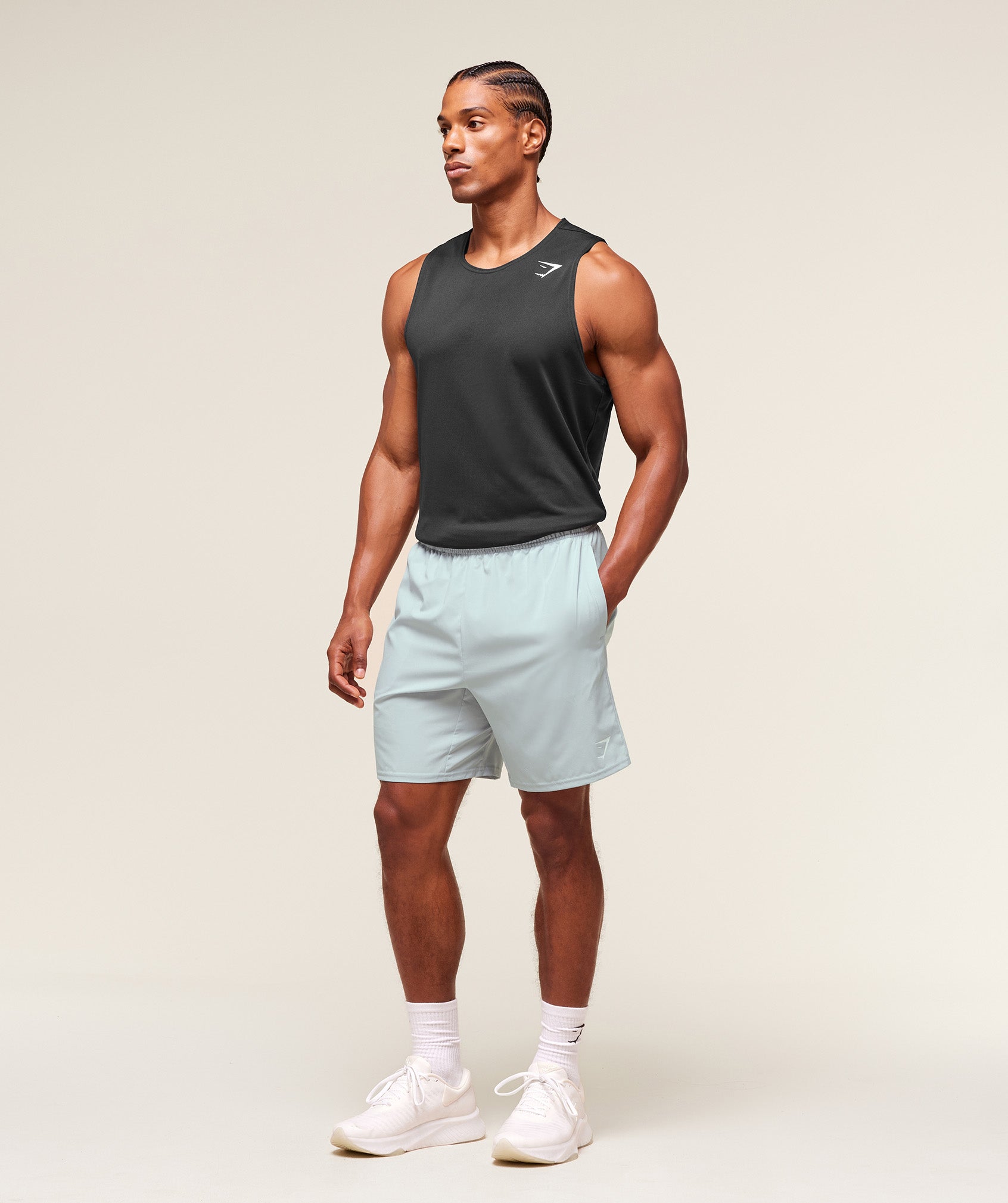 Gymshark Arrival 7" Shorts Smoke Blue