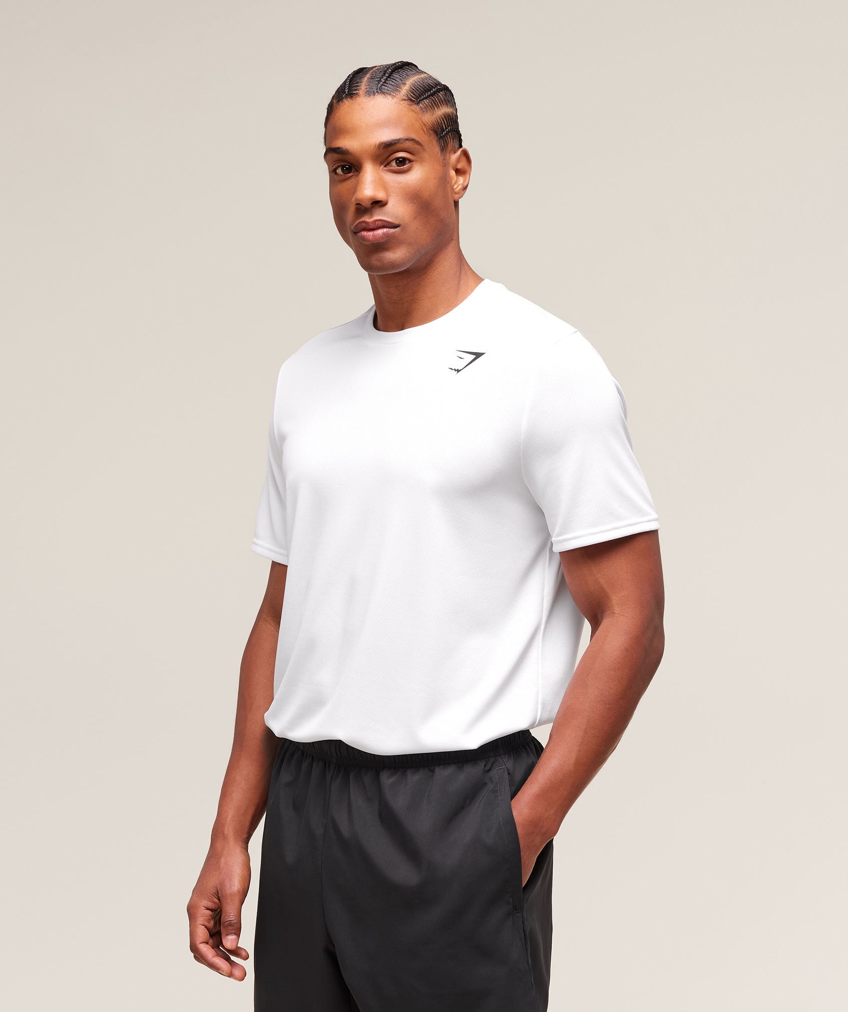 Gymshark Arrival T-Shirt (Tall) White