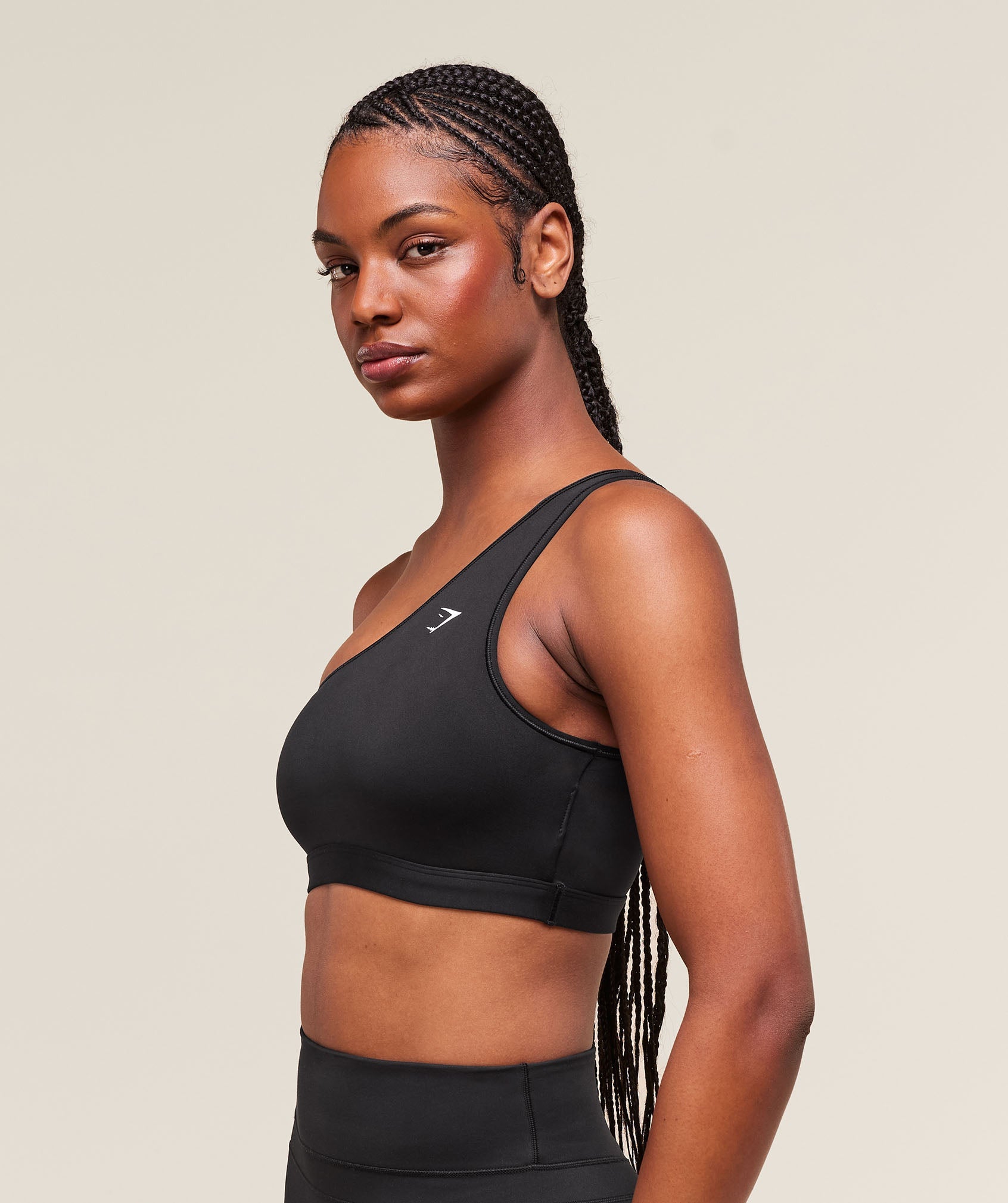 Women's Gymshark Asymmetric Sports Bra Black