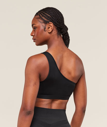 Women's Gymshark Asymmetric Sports Bra Black