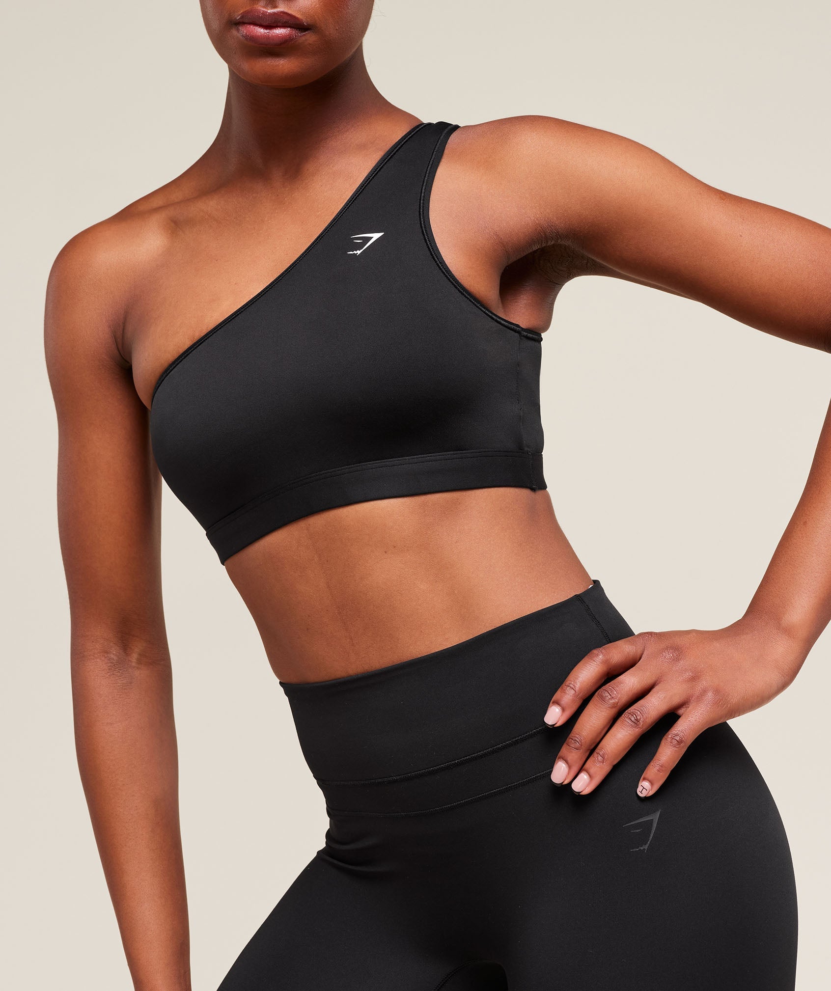 Women's Gymshark Asymmetric Sports Bra Black