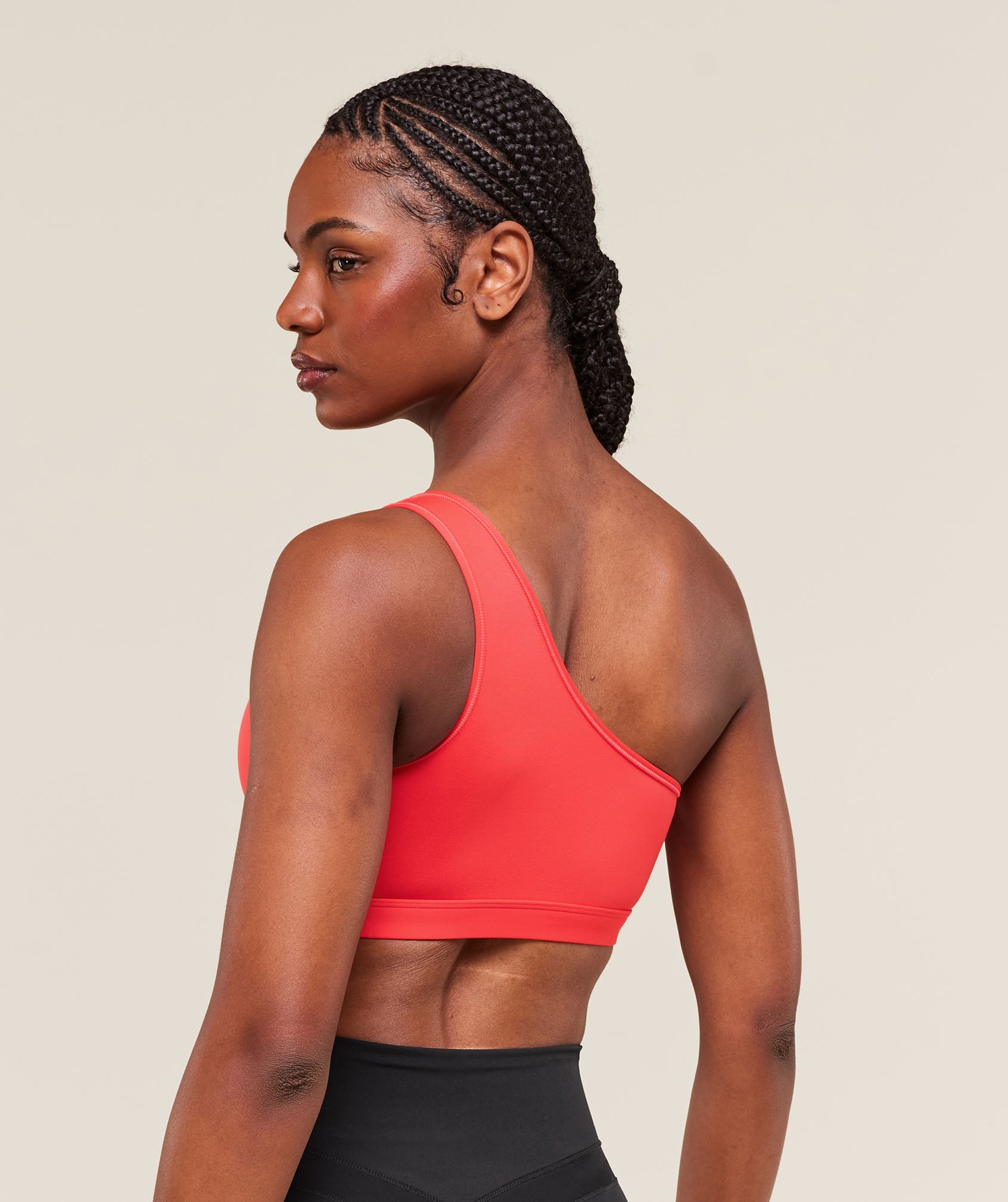 Women's Gymshark Asymmetric Sports Bra Coral Red