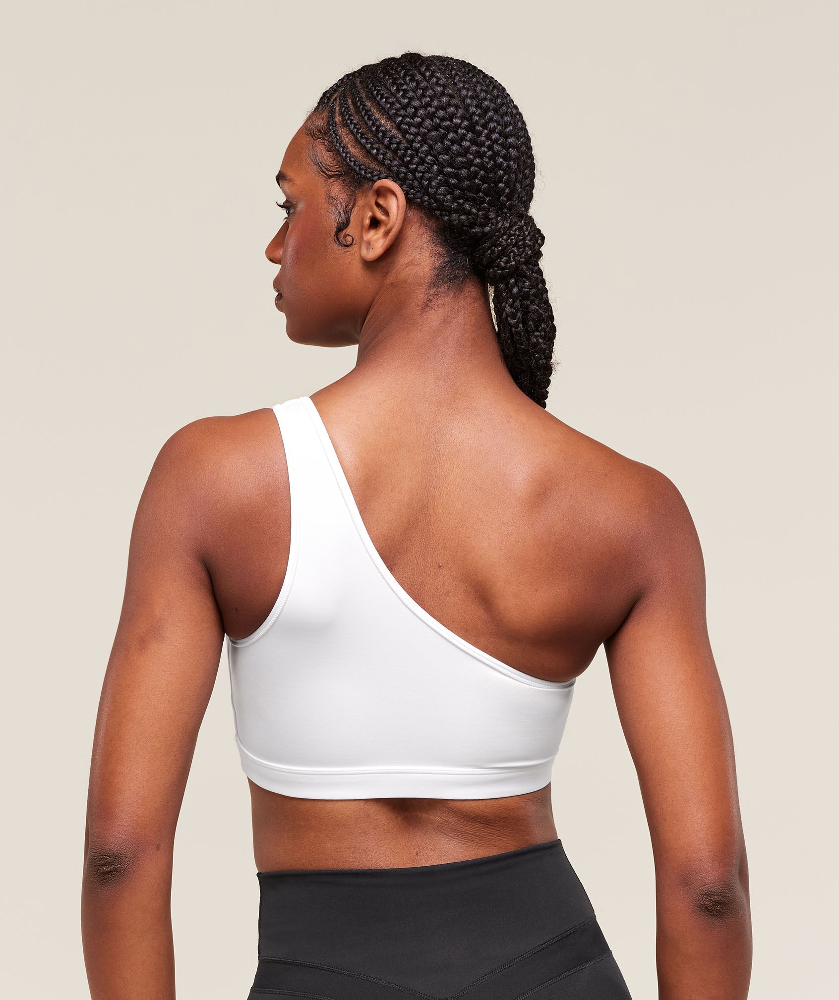 Women's Gymshark Asymmetric Sports Bra White