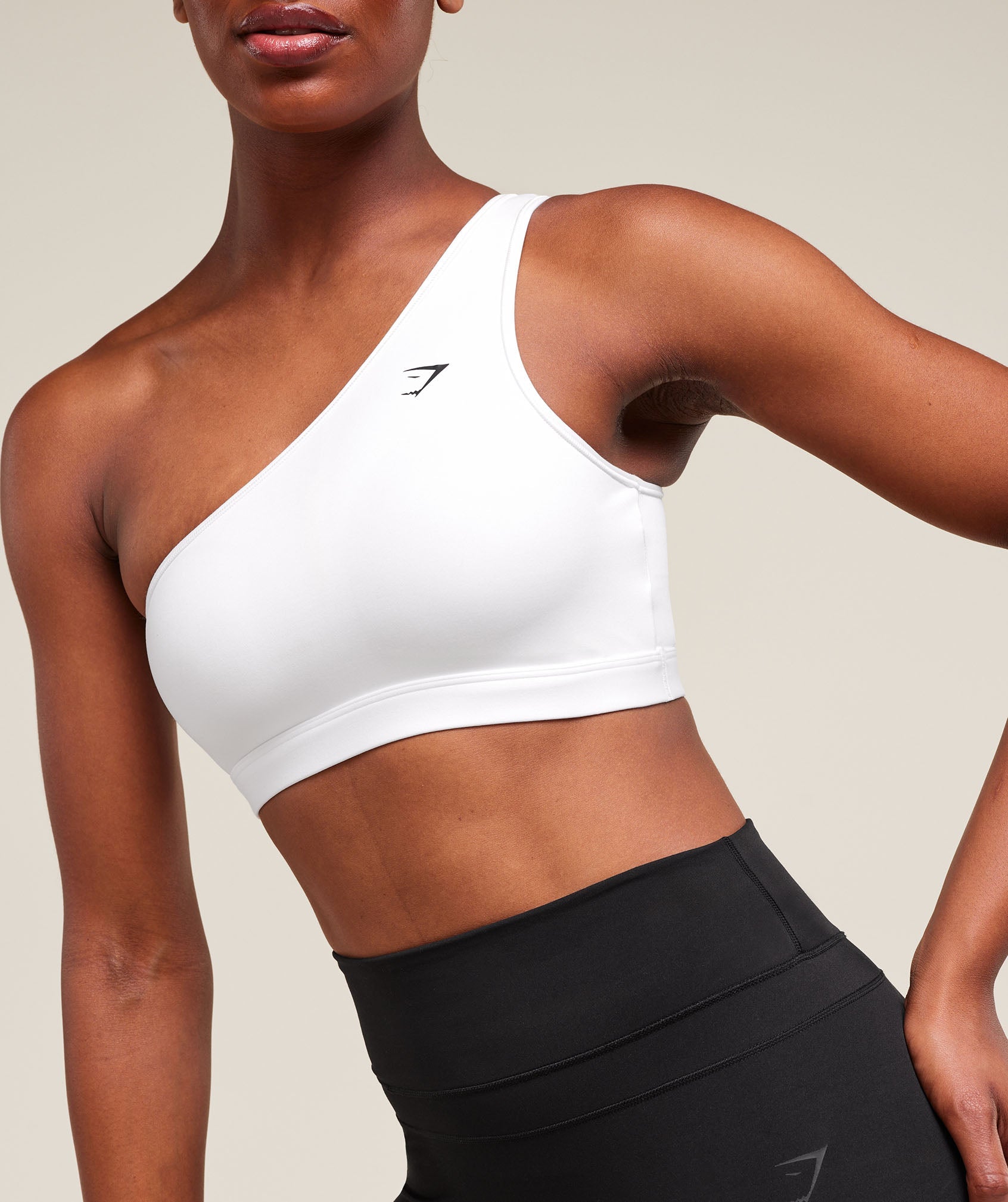Women's Gymshark Asymmetric Sports Bra White
