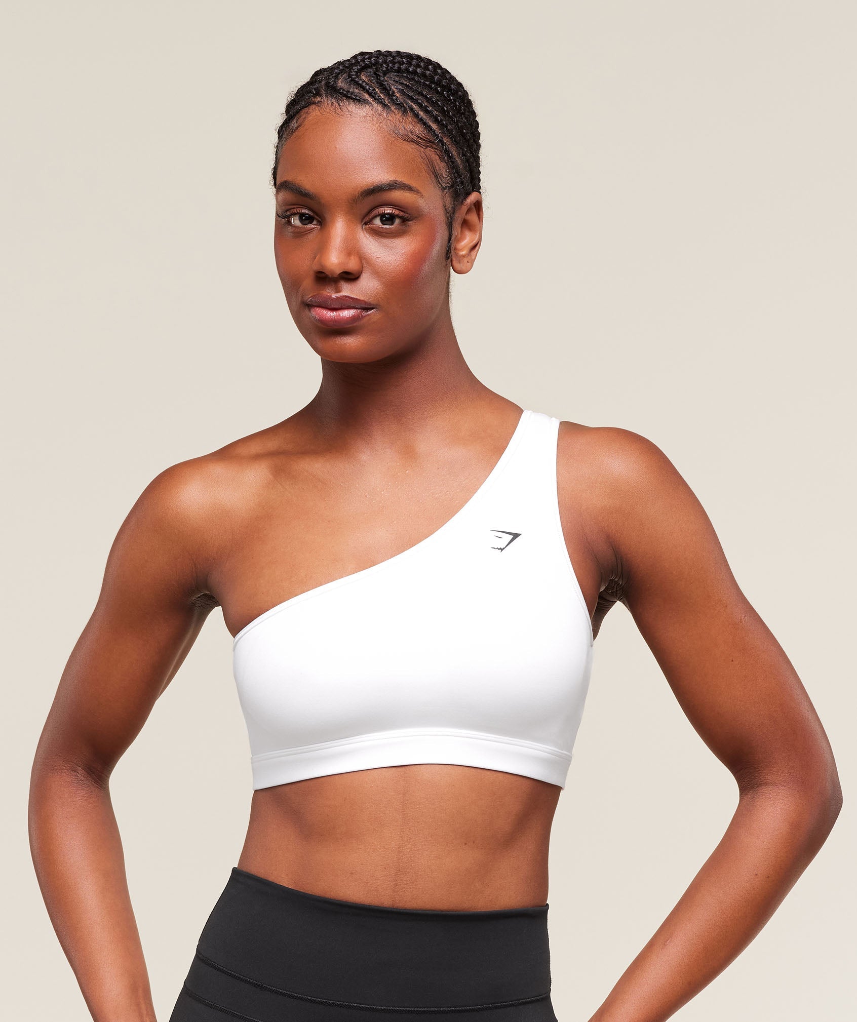 Women's Gymshark Asymmetric Sports Bra White
