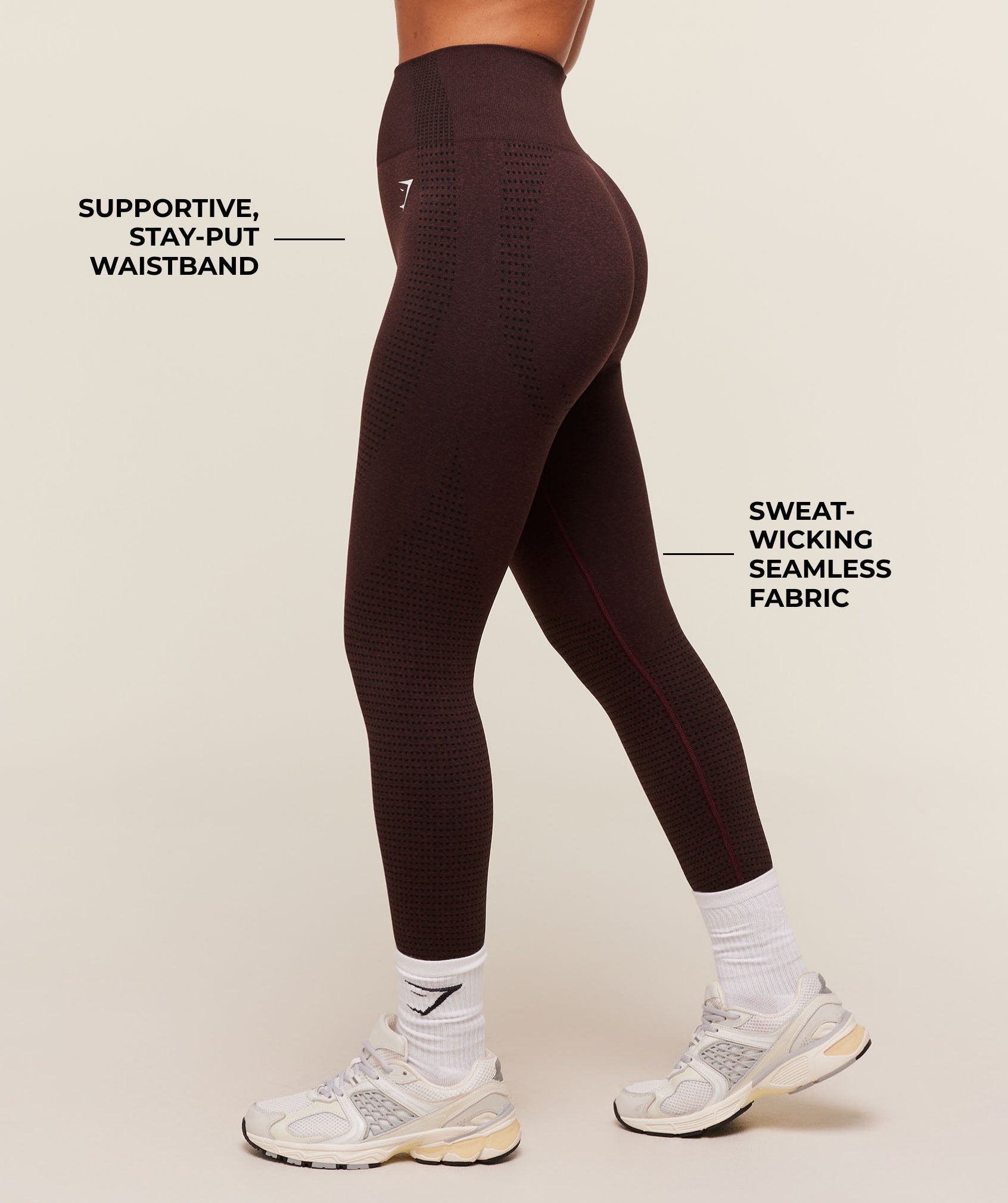Women's Gymshark Vital Regular Leggings Rich Maroon