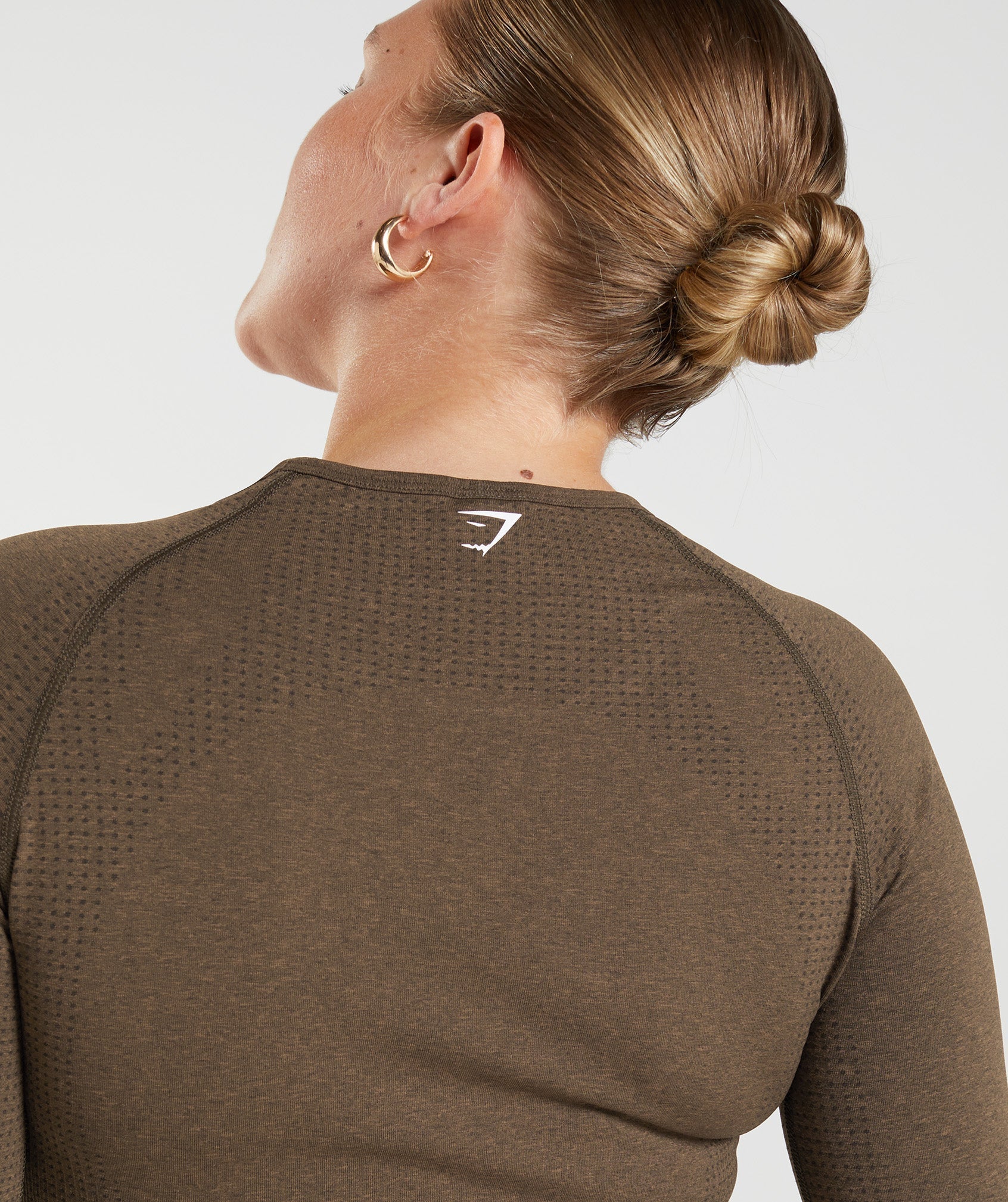 Women's Gymshark Vital Crop Top Espresso Marl