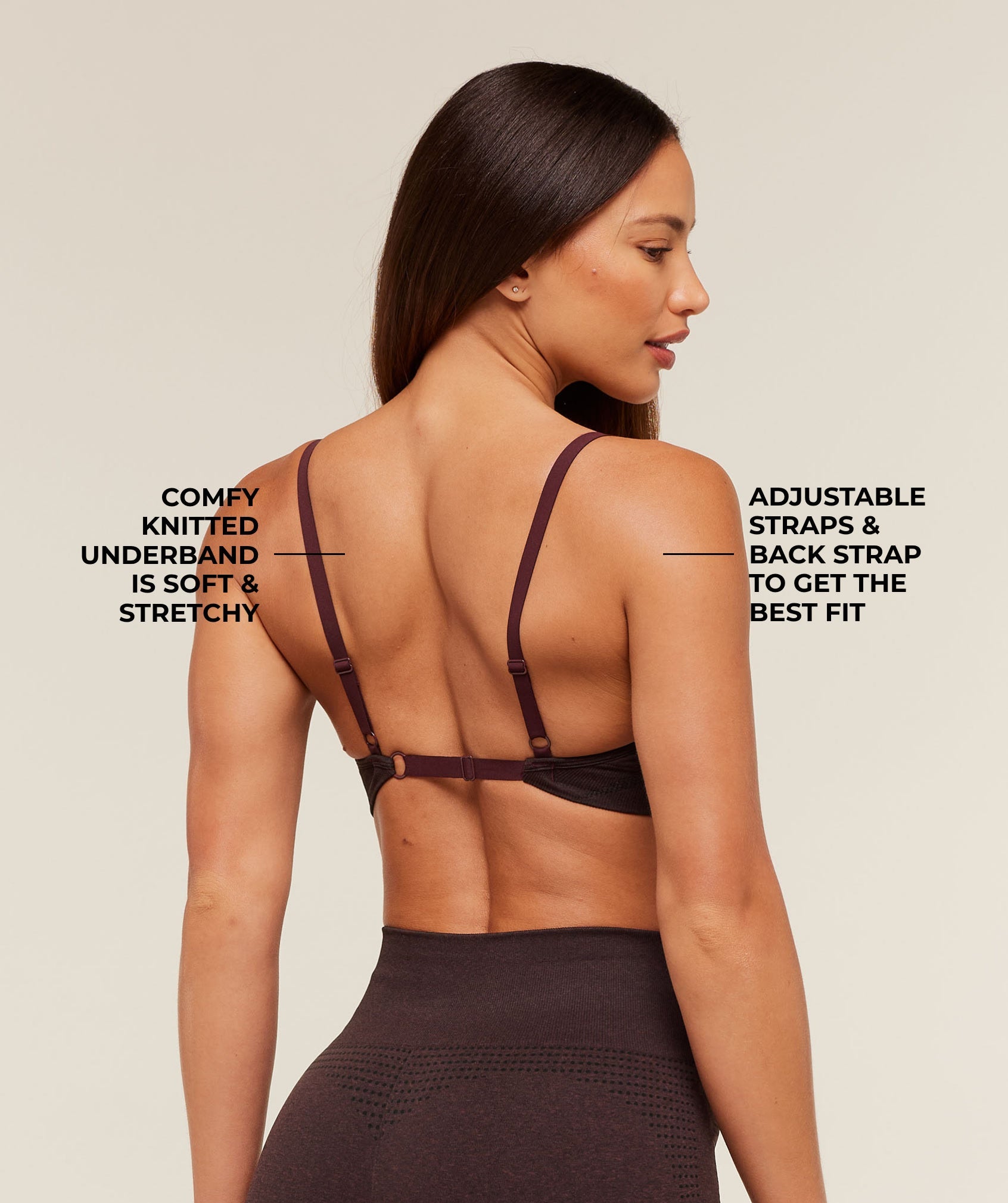 Women's Gymshark Vital Sports Bra Rich Maroon