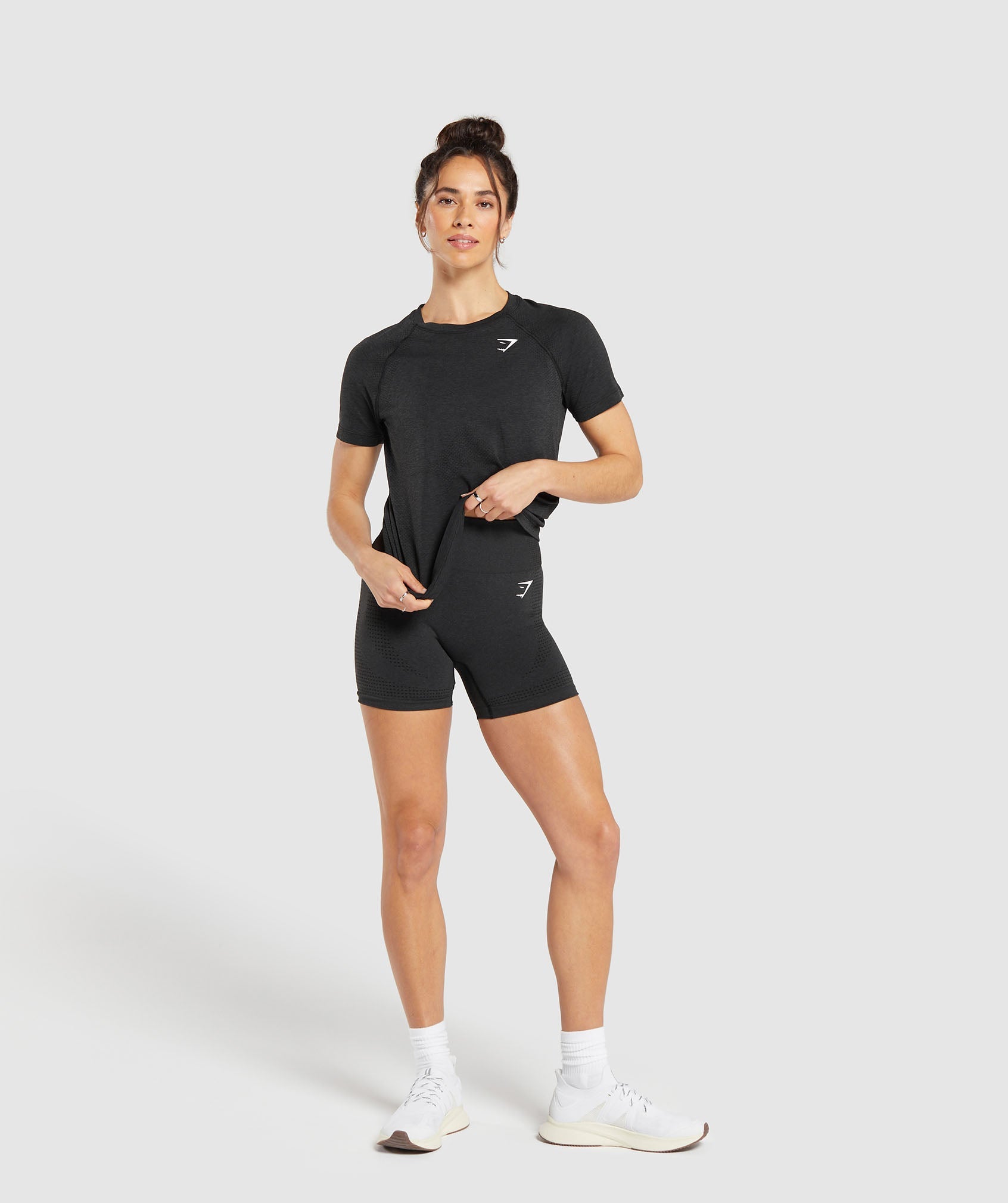 Women's Gymshark Vital Light T-Shirt Black Marl