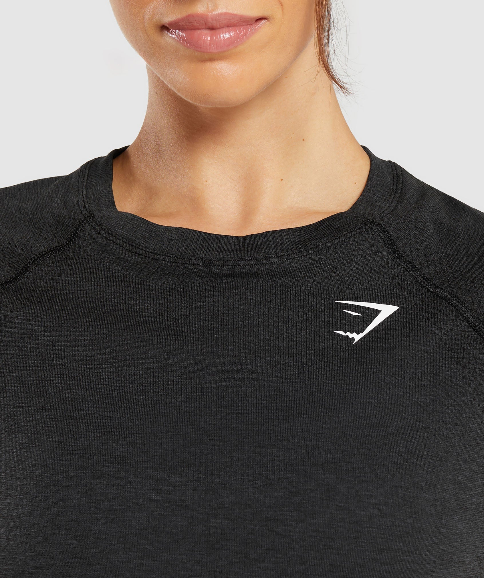 Women's Gymshark Vital Light T-Shirt Black Marl