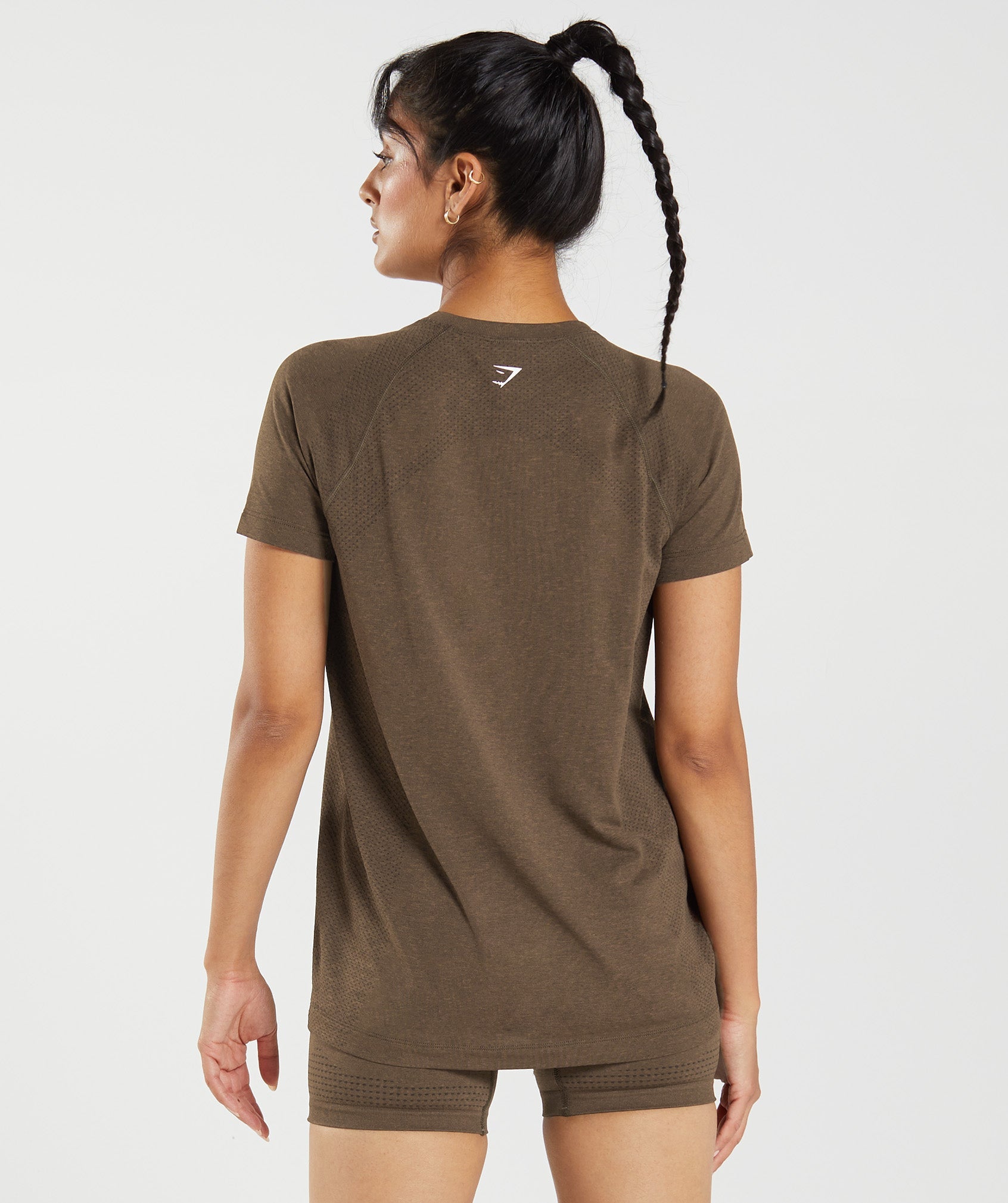 Women's Gymshark Vital Light T-Shirt Espresso Marl