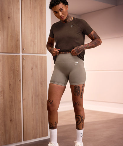 Women's Gymshark Vital Light T-Shirt Espresso Marl