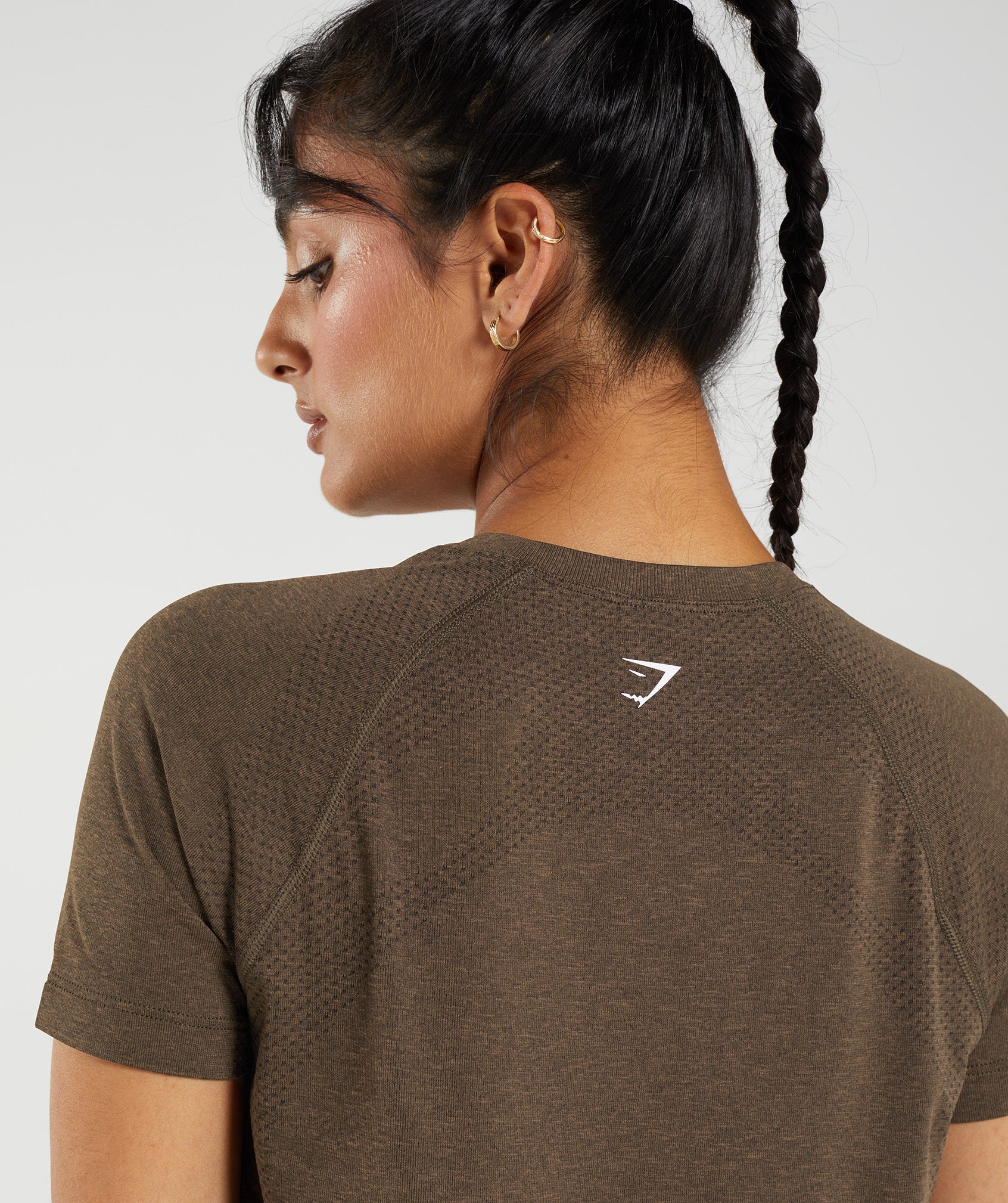 Women's Gymshark Vital Light T-Shirt Espresso Marl