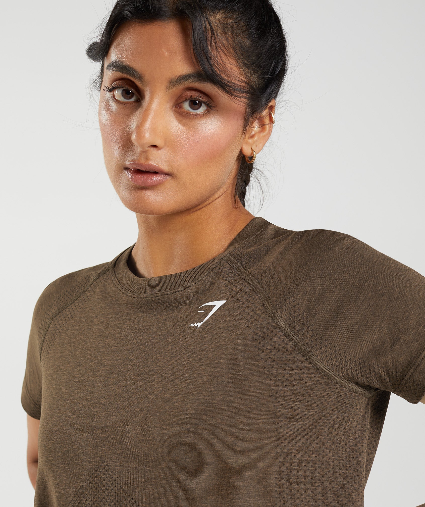 Women's Gymshark Vital Light T-Shirt Espresso Marl