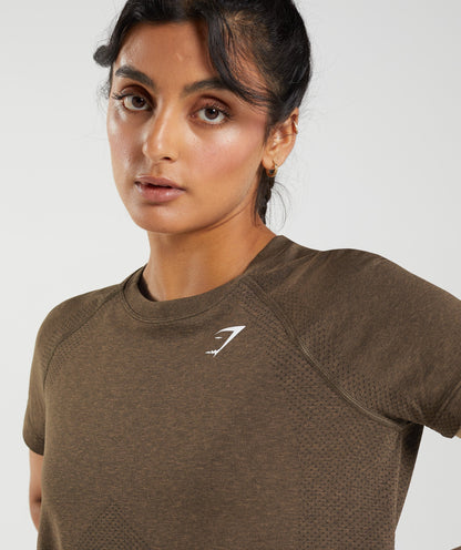Women's Gymshark Vital Light T-Shirt Espresso Marl