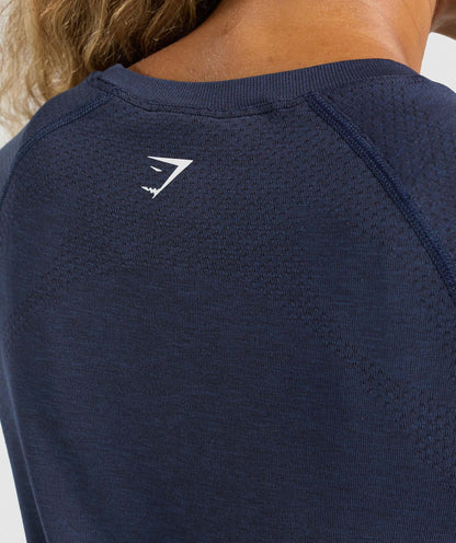 Women's Gymshark Vital Light T-Shirt Heavy Blue Marl