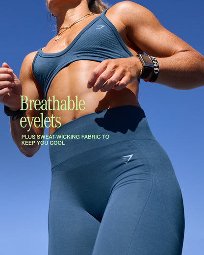 Women's Gymshark Energise Seamless Leggings Compound Blue