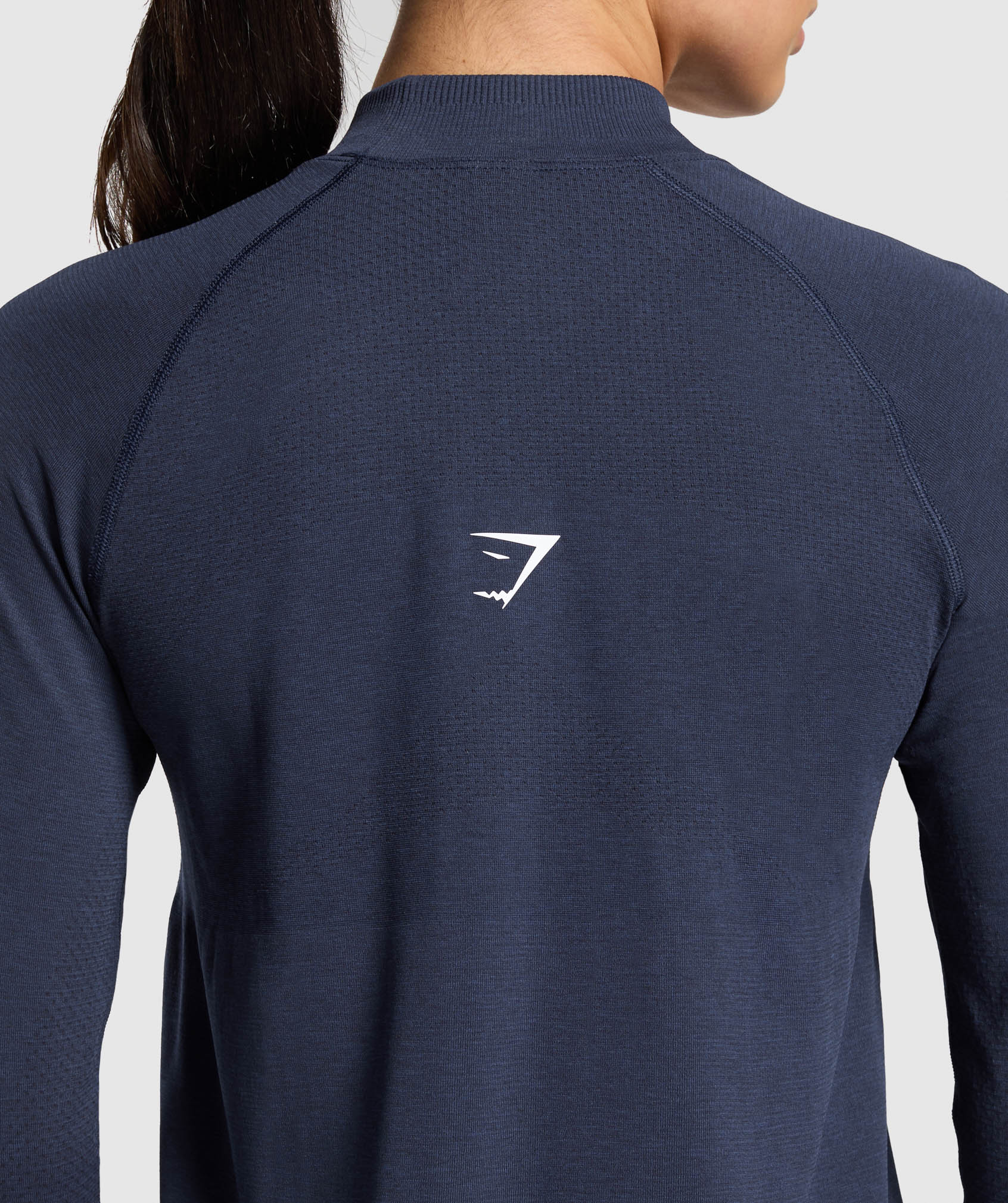 Women's Gymshark Vital Long Line Top Heavy Blue Marl