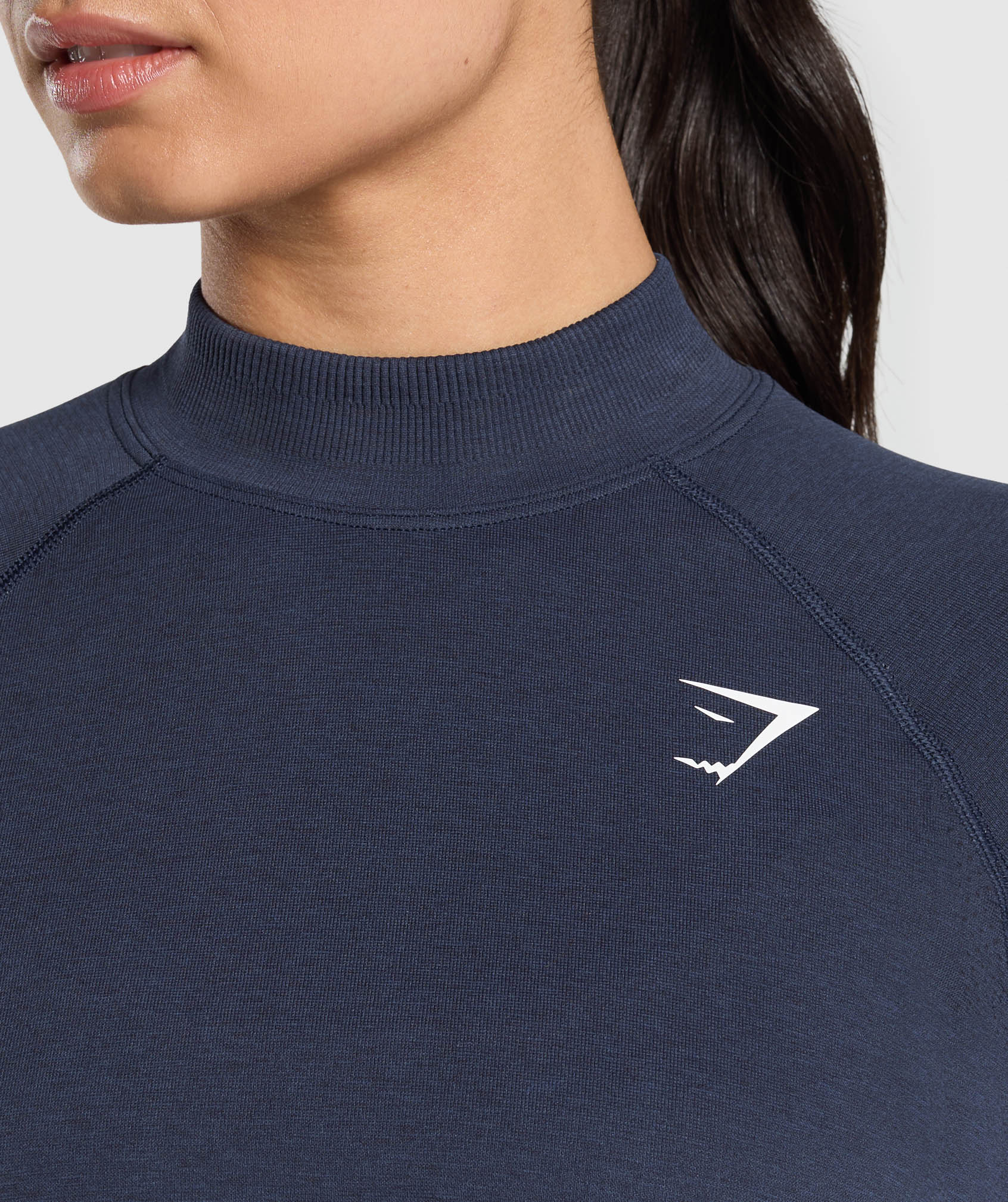 Women's Gymshark Vital Long Line Top Heavy Blue Marl
