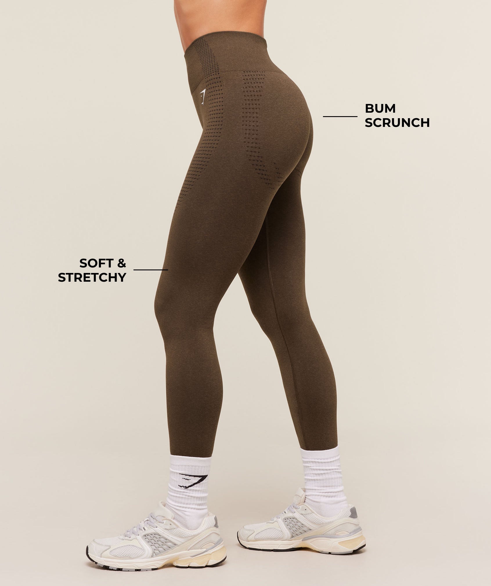Women's Gymshark Vital Soft Leggings Espresso Marl