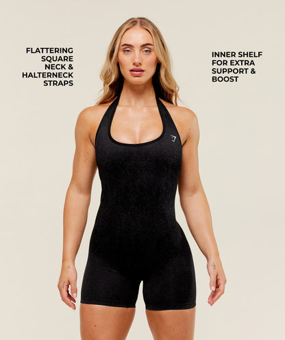Women's Gymshark Adapt Fleck X Whitney All In One Black